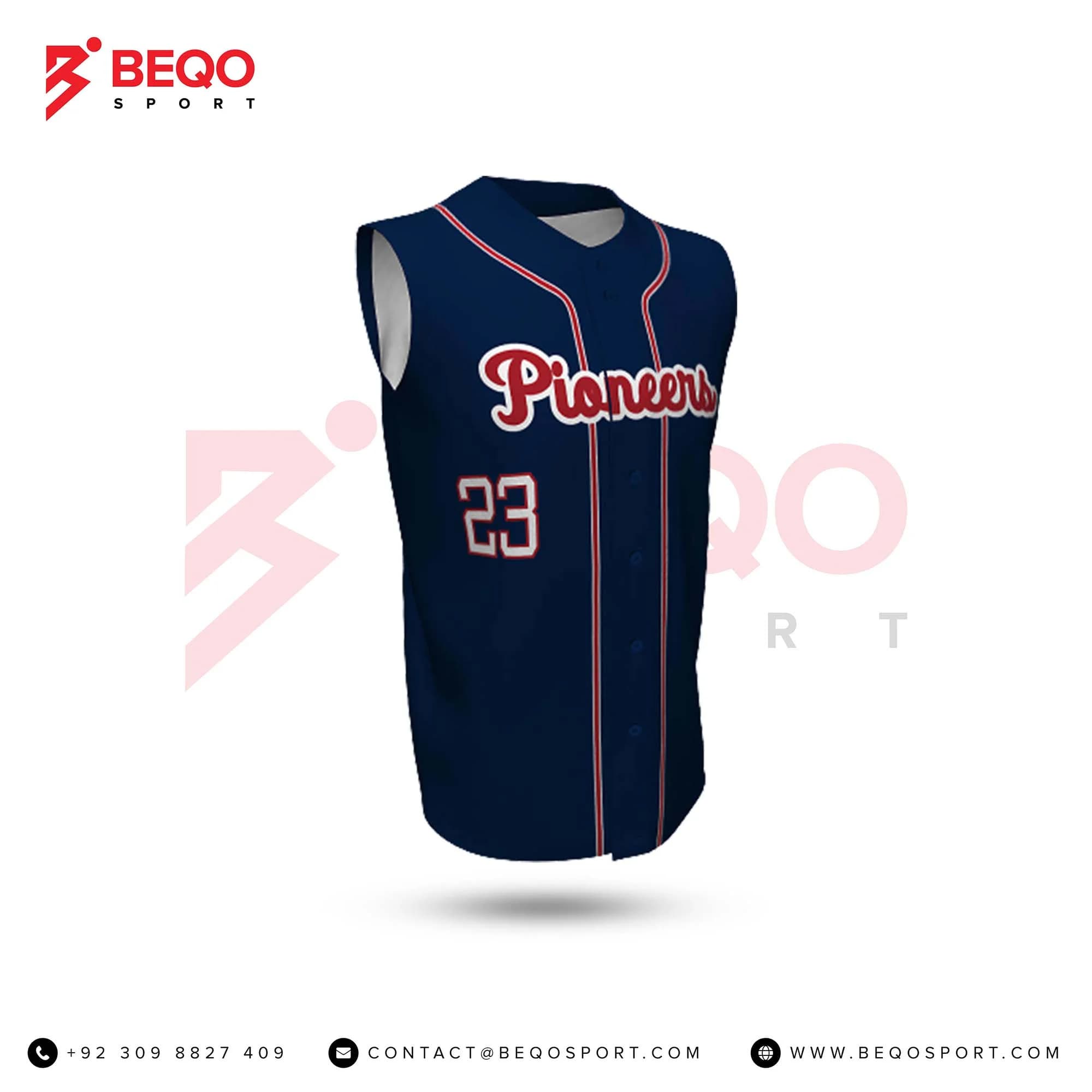 Navy Blue Baseball Jerseys Sleeveless