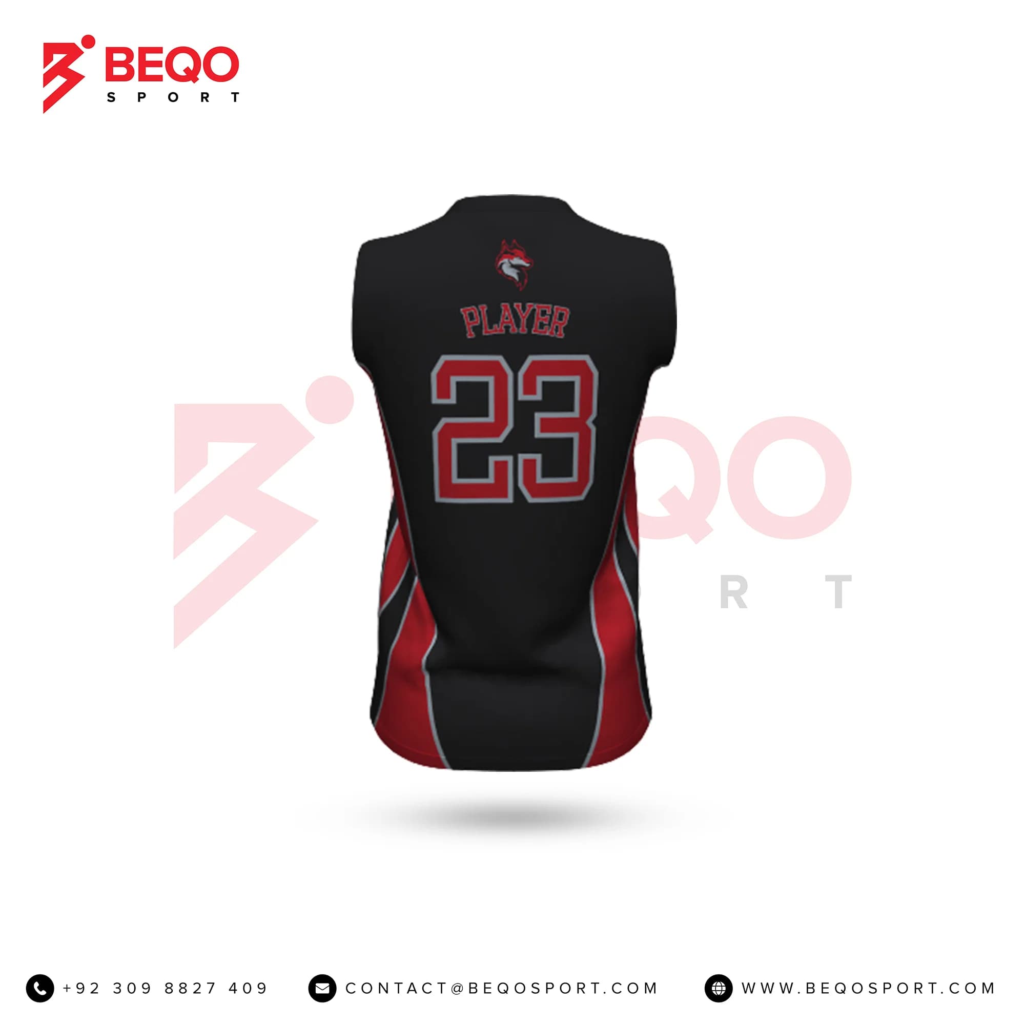 Black And Red Softball Jersey view 2