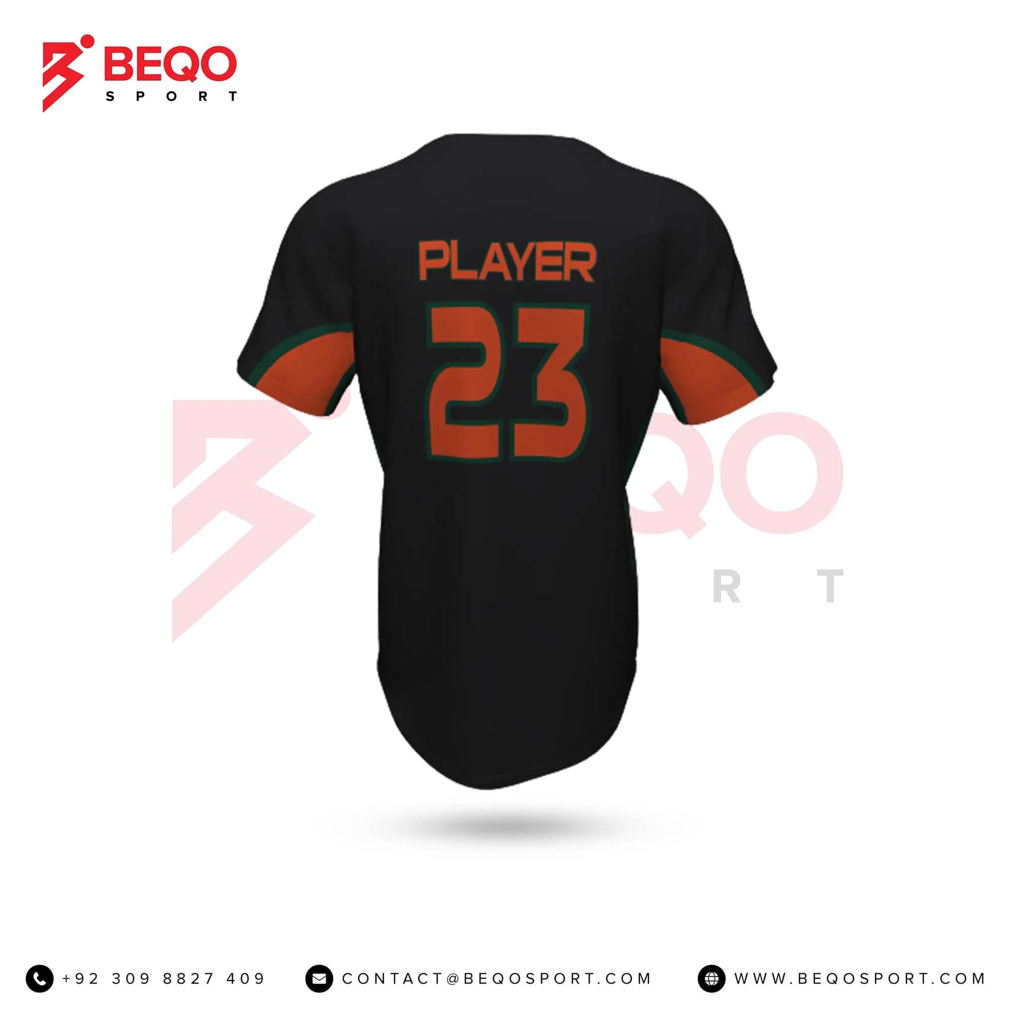 Black Baseball Two Button Jersey view 2