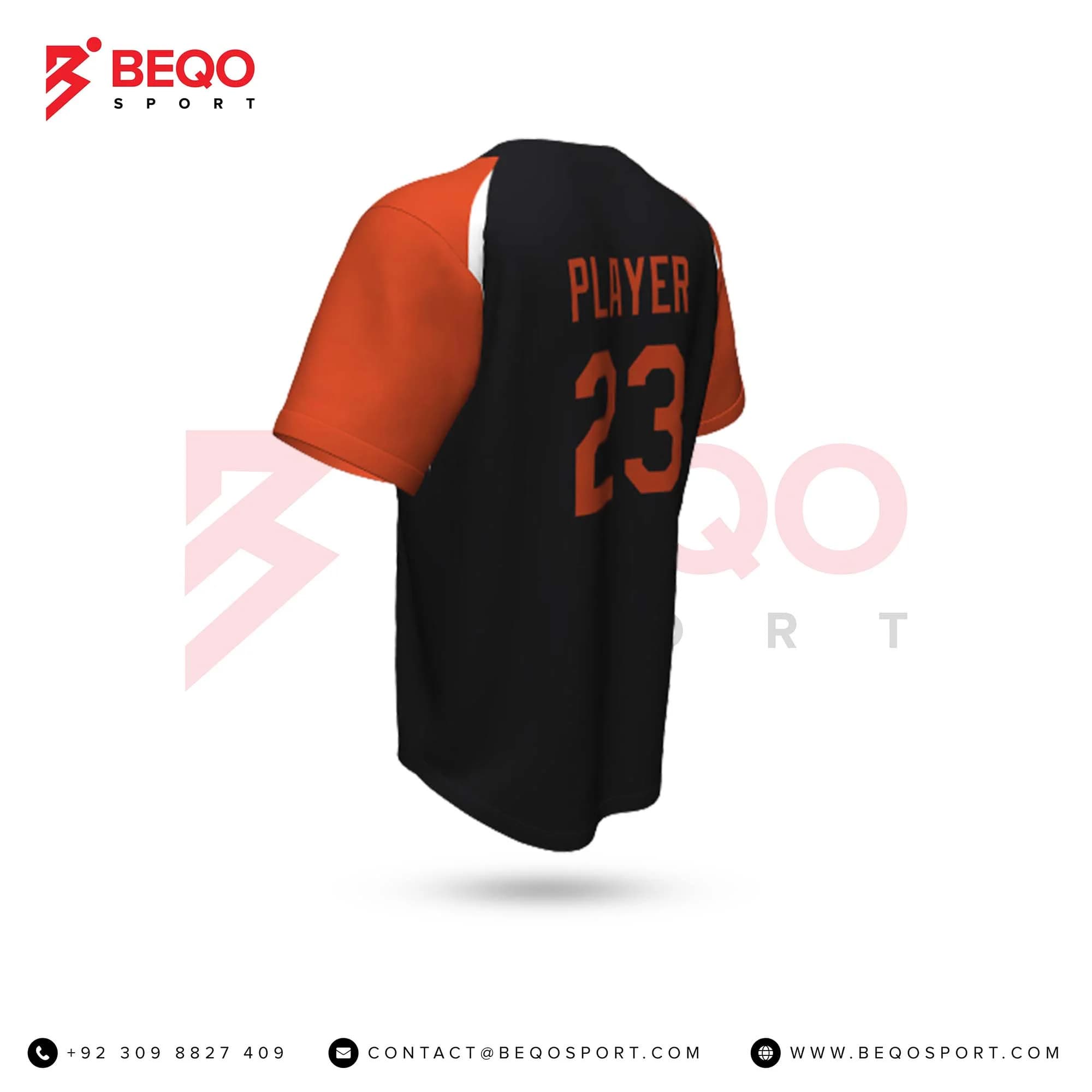 Black Baseball Two Button Jersey view 3