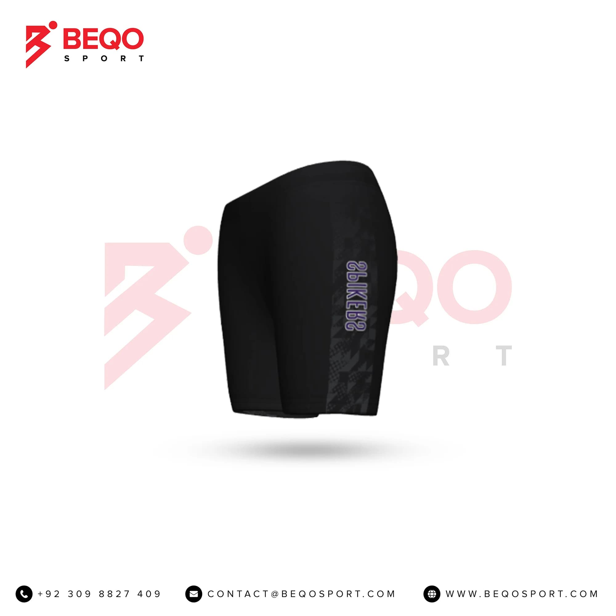 Black Volleyball Shorts view 2