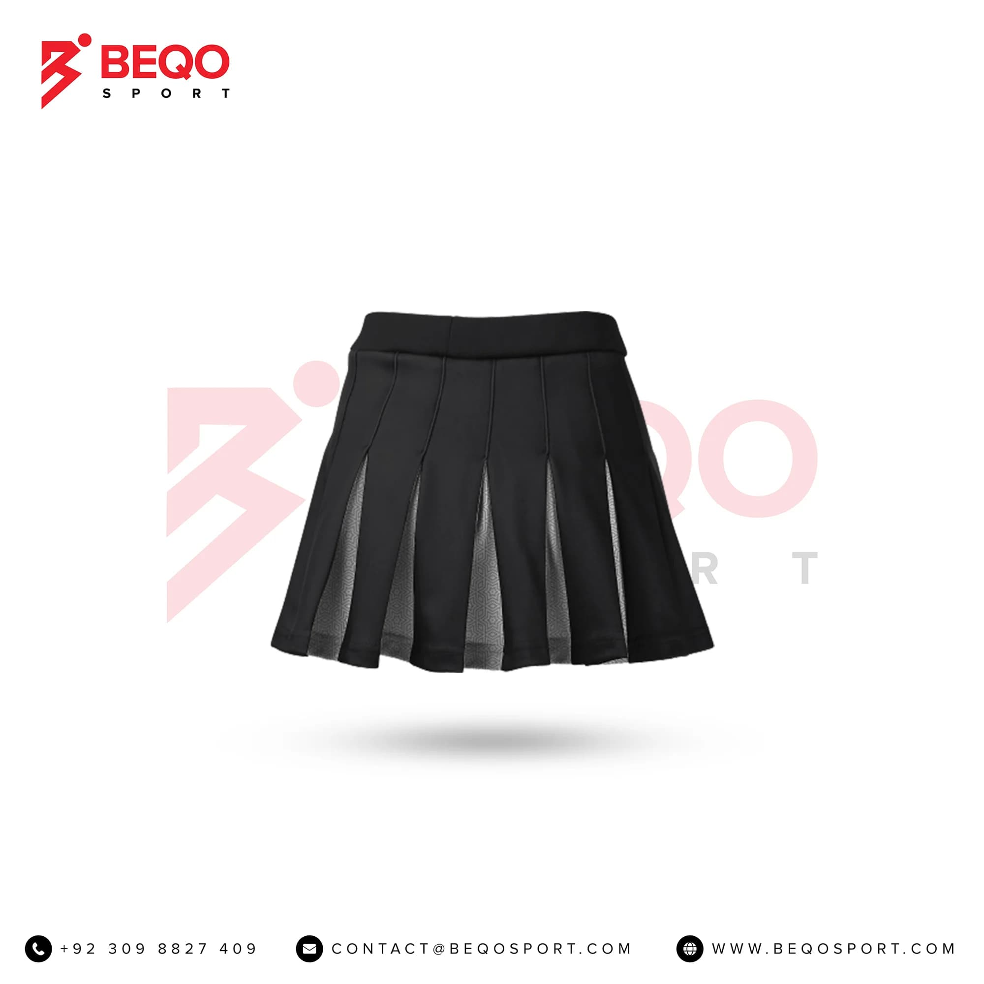 Black and Grey Cheer Pleated Skirt view 2
