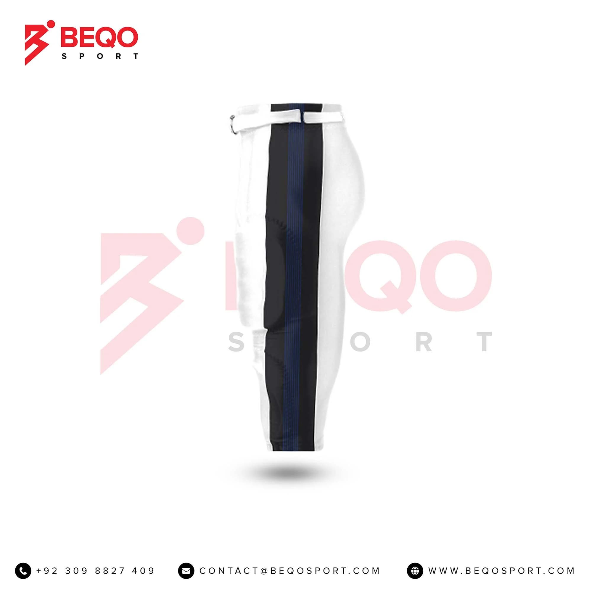 Black and White Football Pants view 2