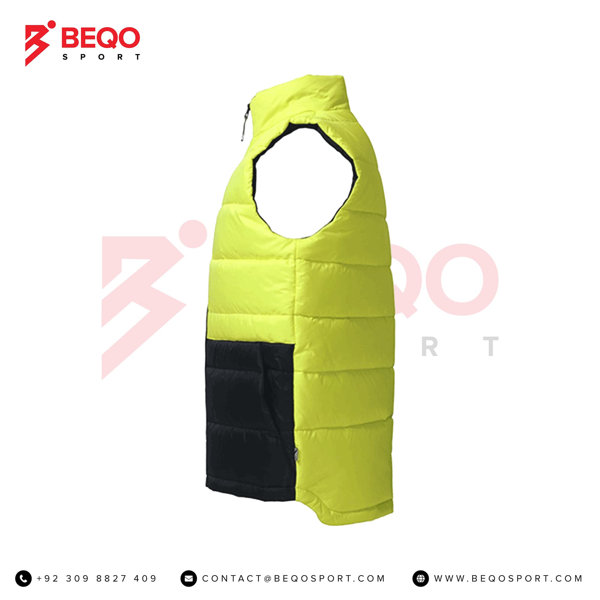 Black and Yellow Insulated Vest view 2