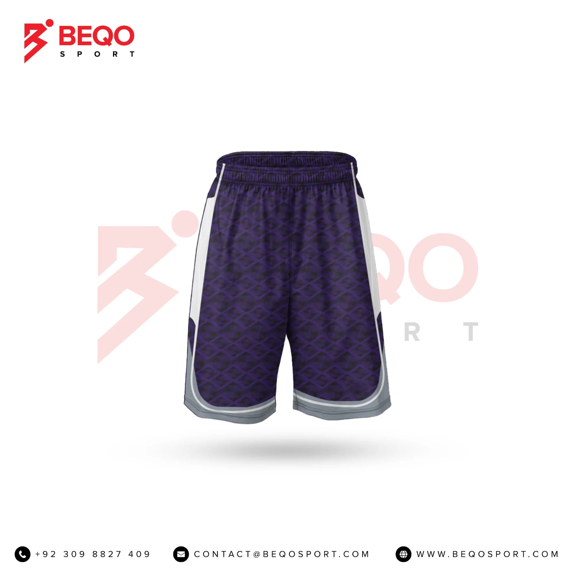 Blue And Grey Lacrosse Shorts view 2