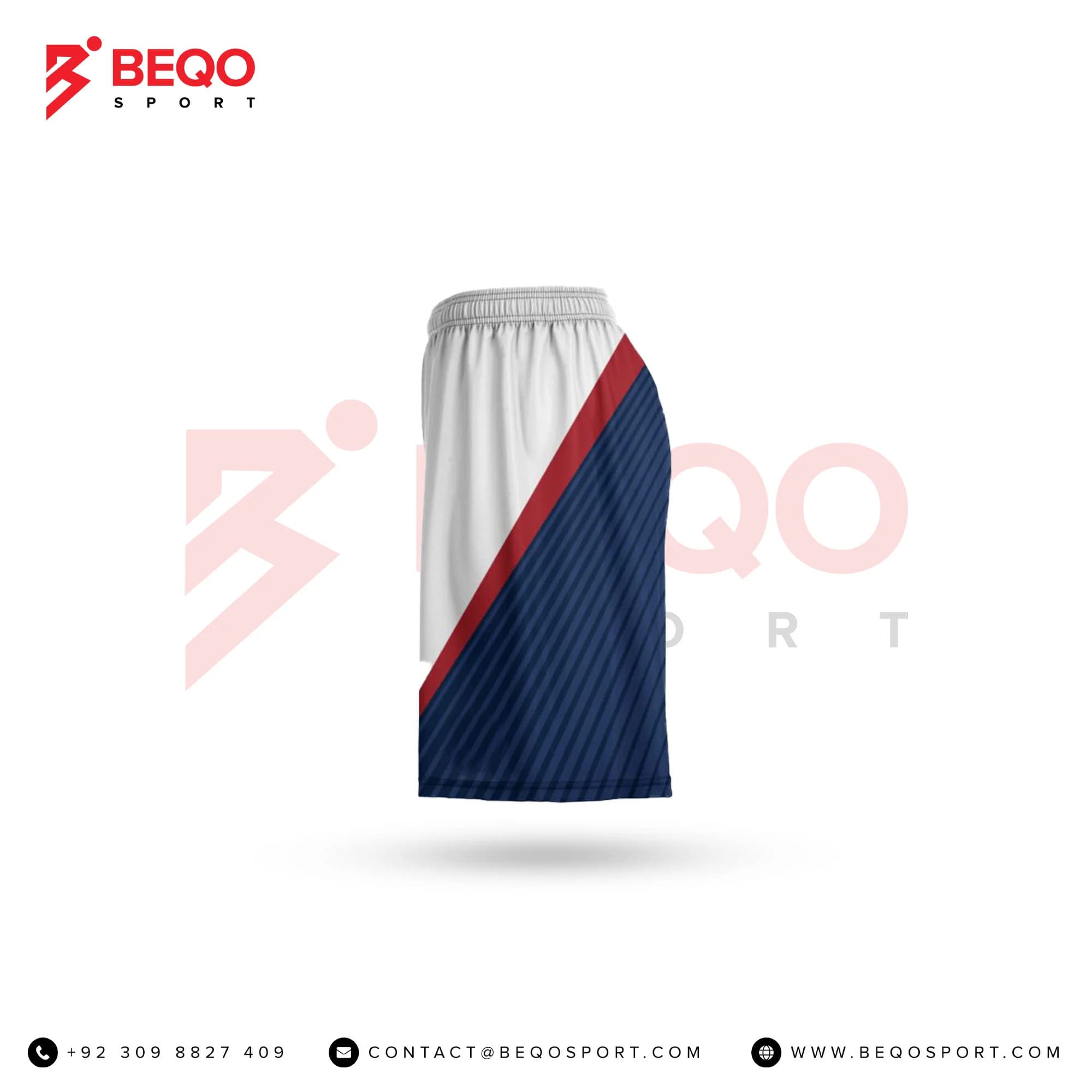 Blue And White Lacrosse Shorts view 2