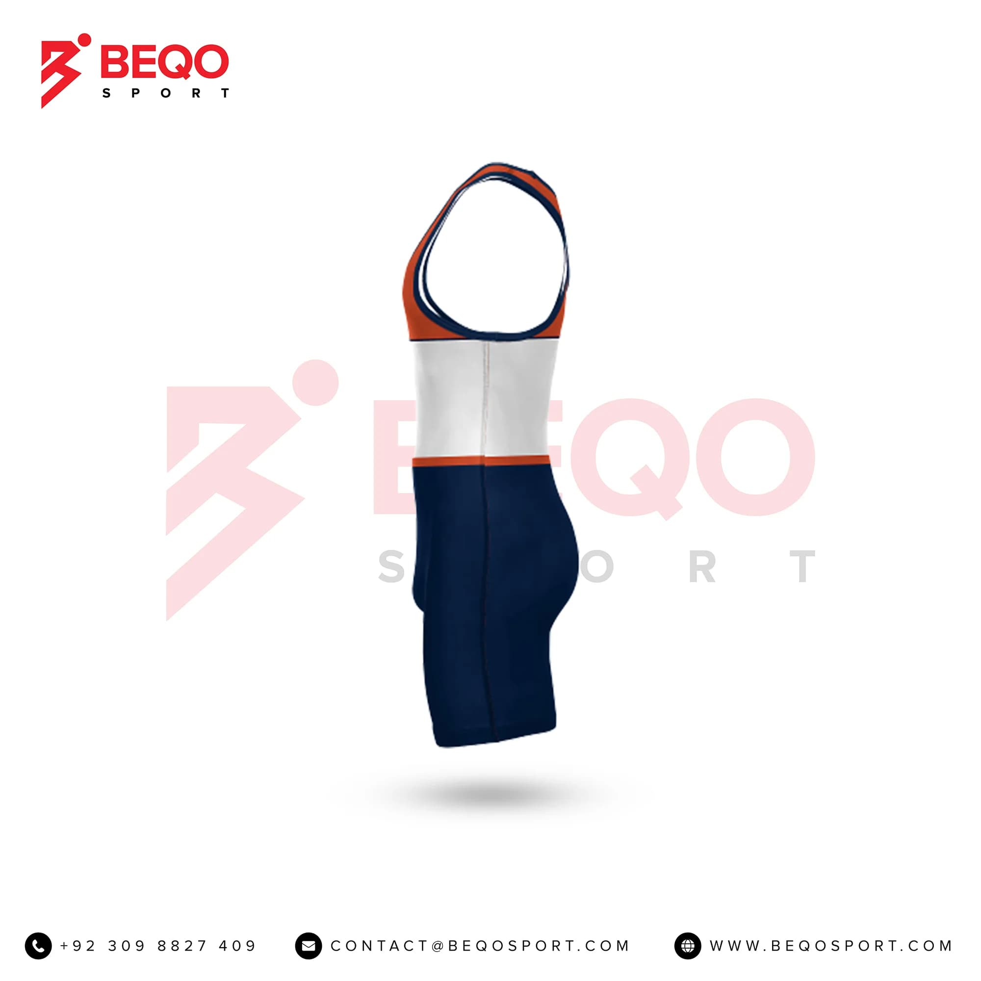 Blue Grey And Red Singlets view 2