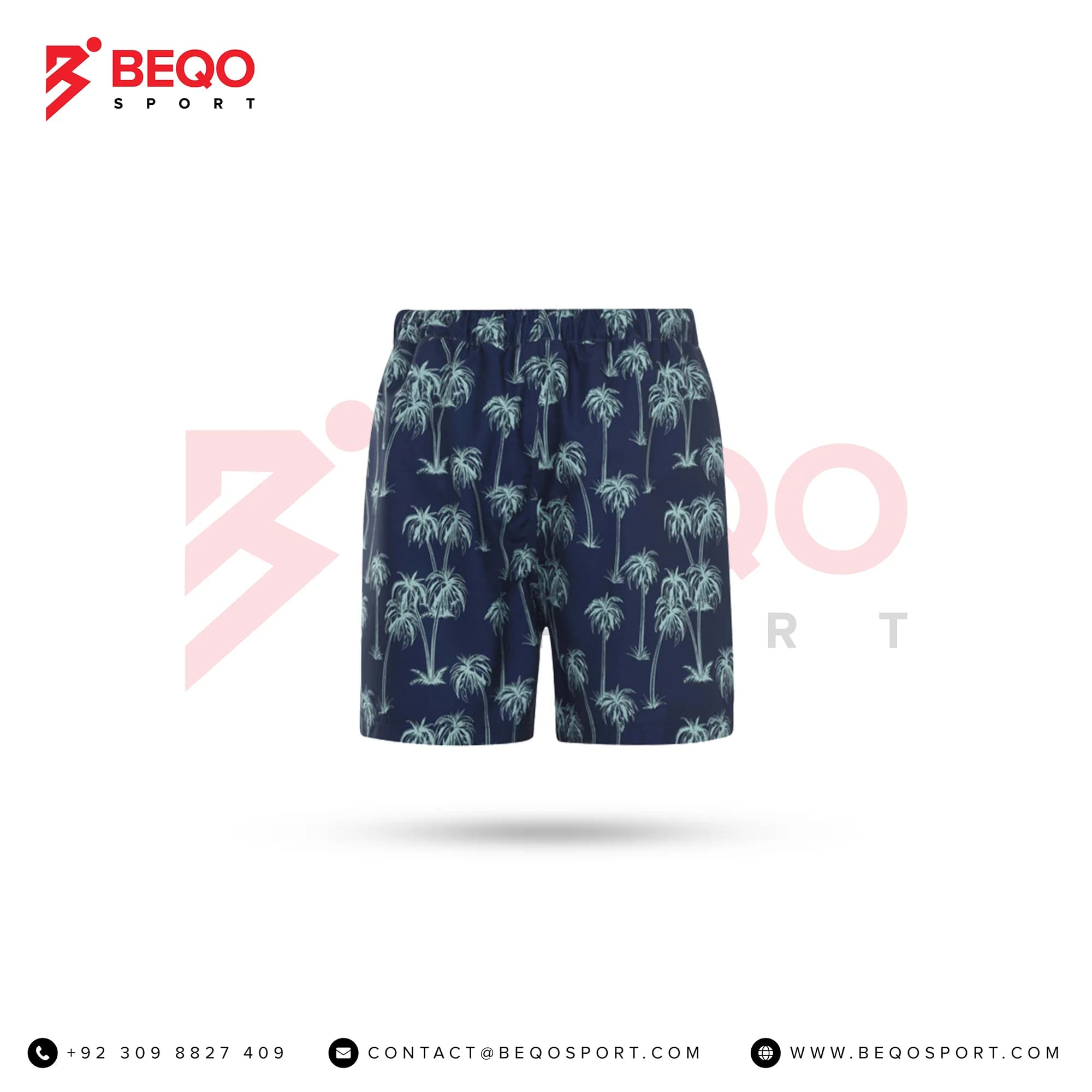 Blue Printed Beach Short view 2