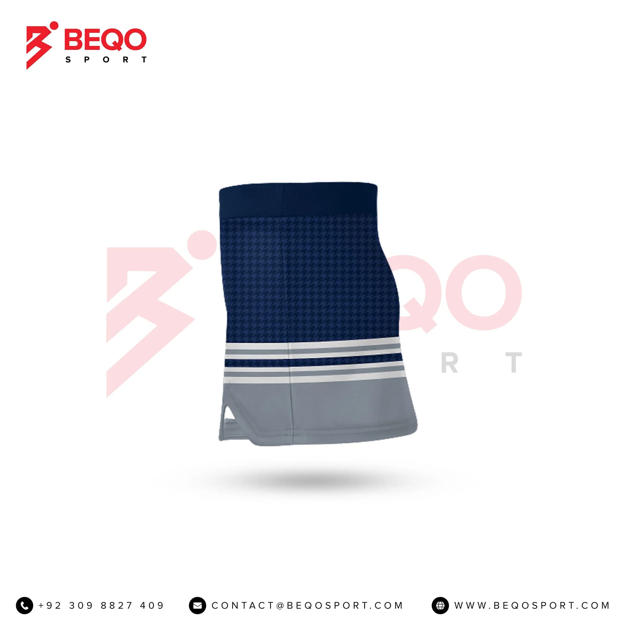 Blue and Grey Cheer V-Notch Skirt view 4