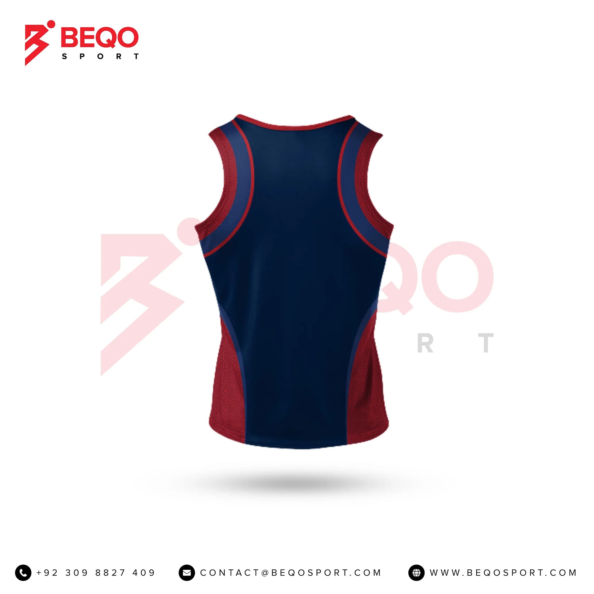 Blue and Red Cheer Sleeveless Shell view 3