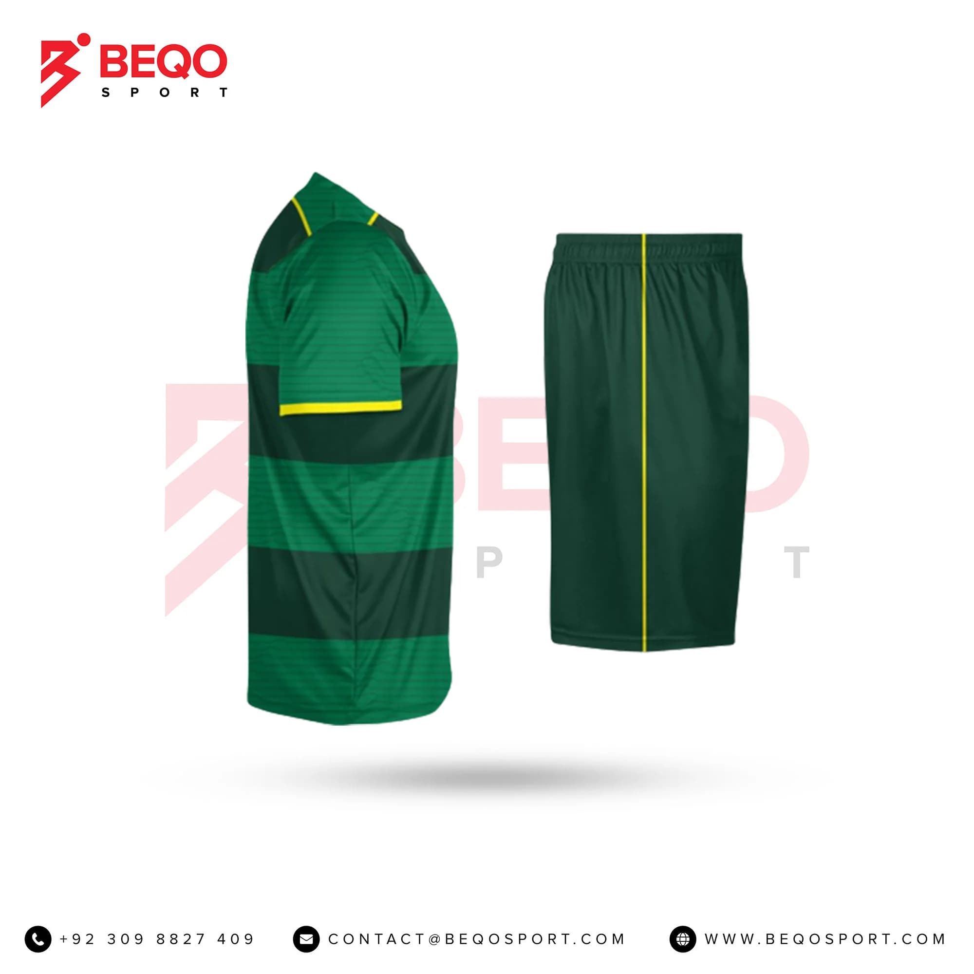 Green Linning Soccer Uniforms view 3