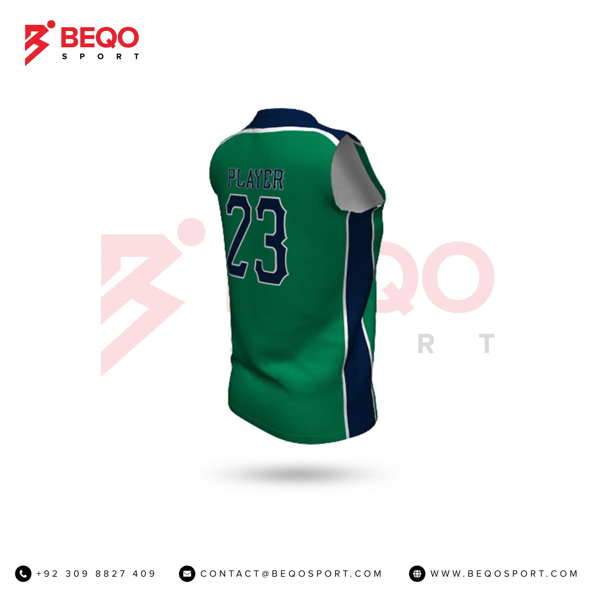 Green Softball Jersey view 2
