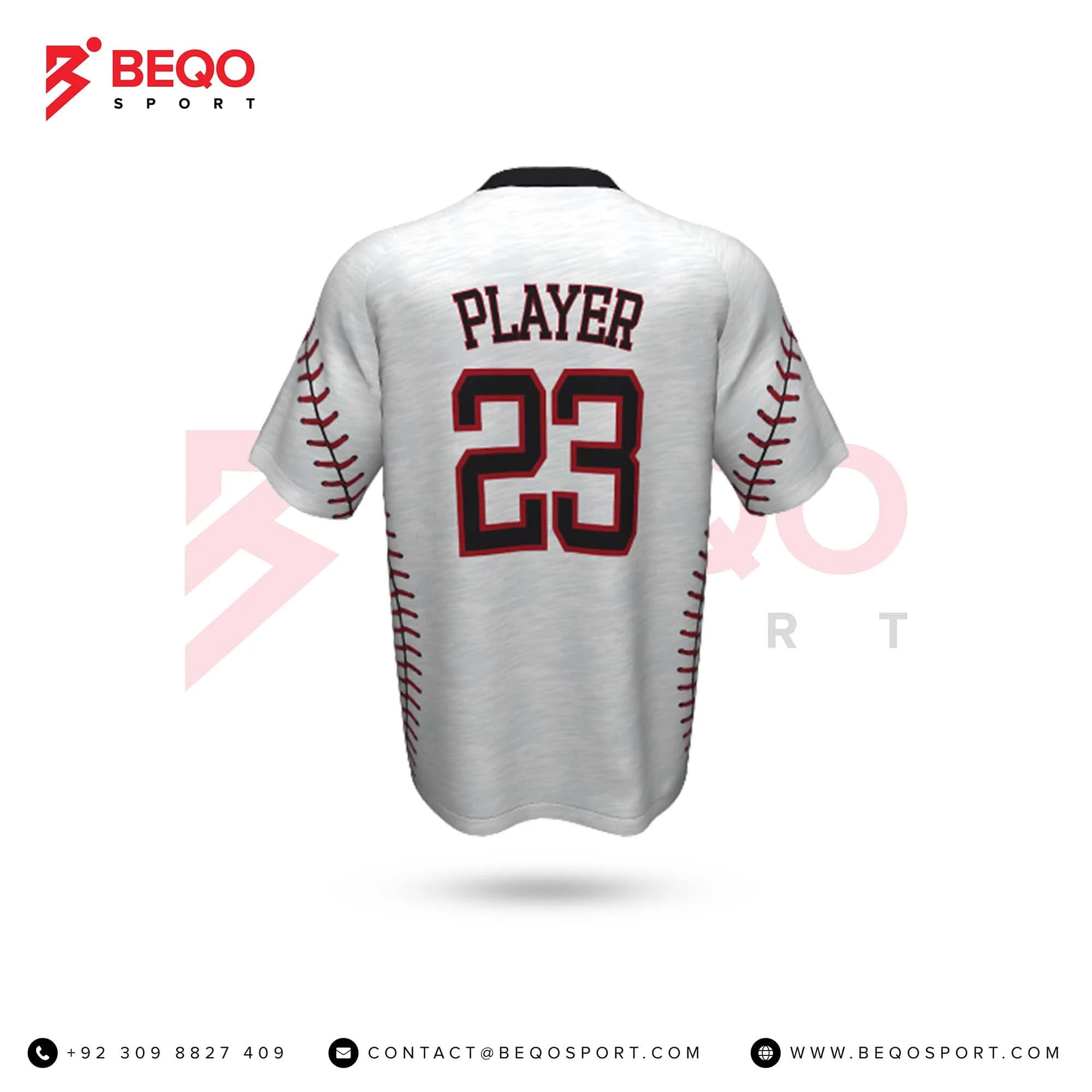 Grey Baseball Short Sleeve Jerseys view 2