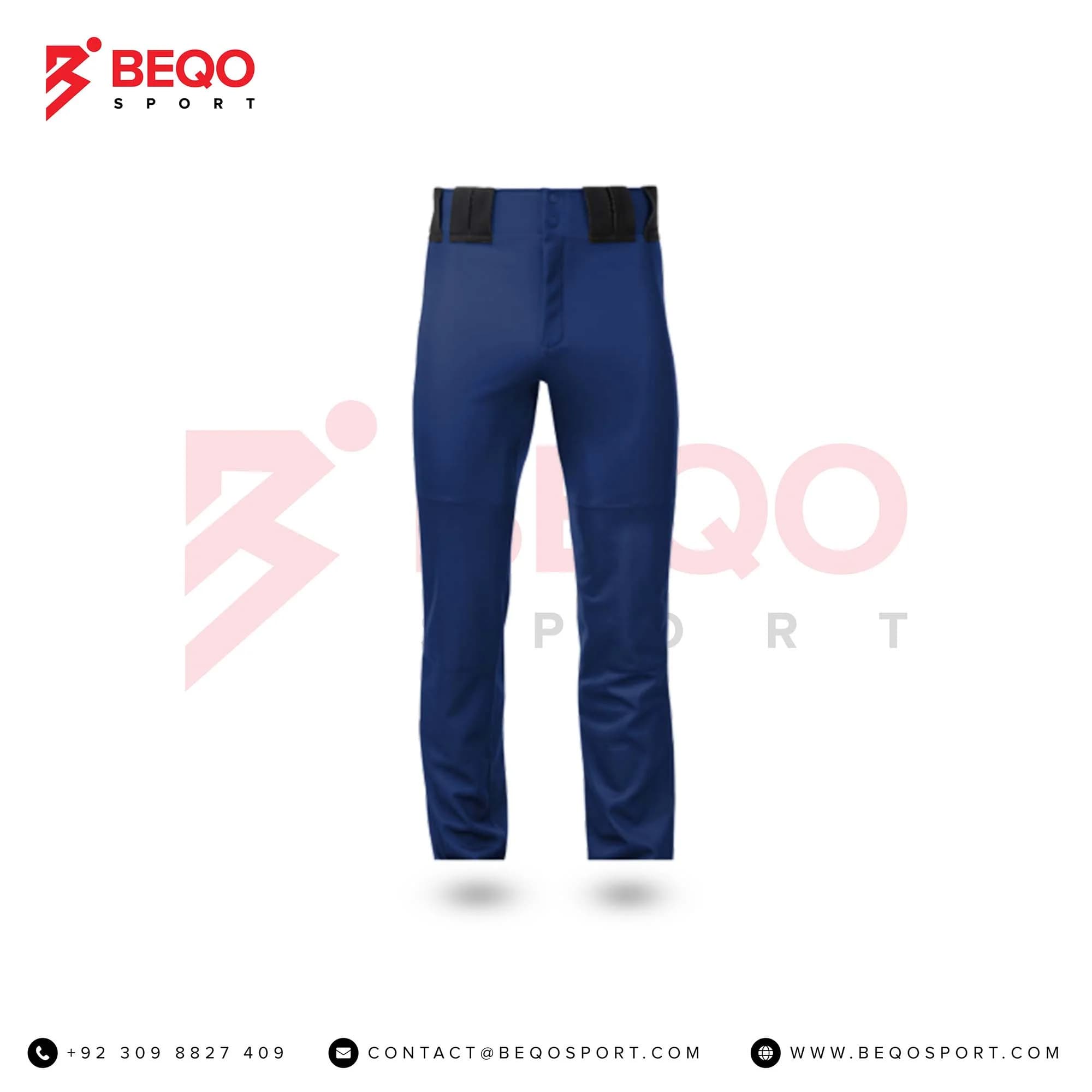 Men's Blue and Black Baseball Pants view 2