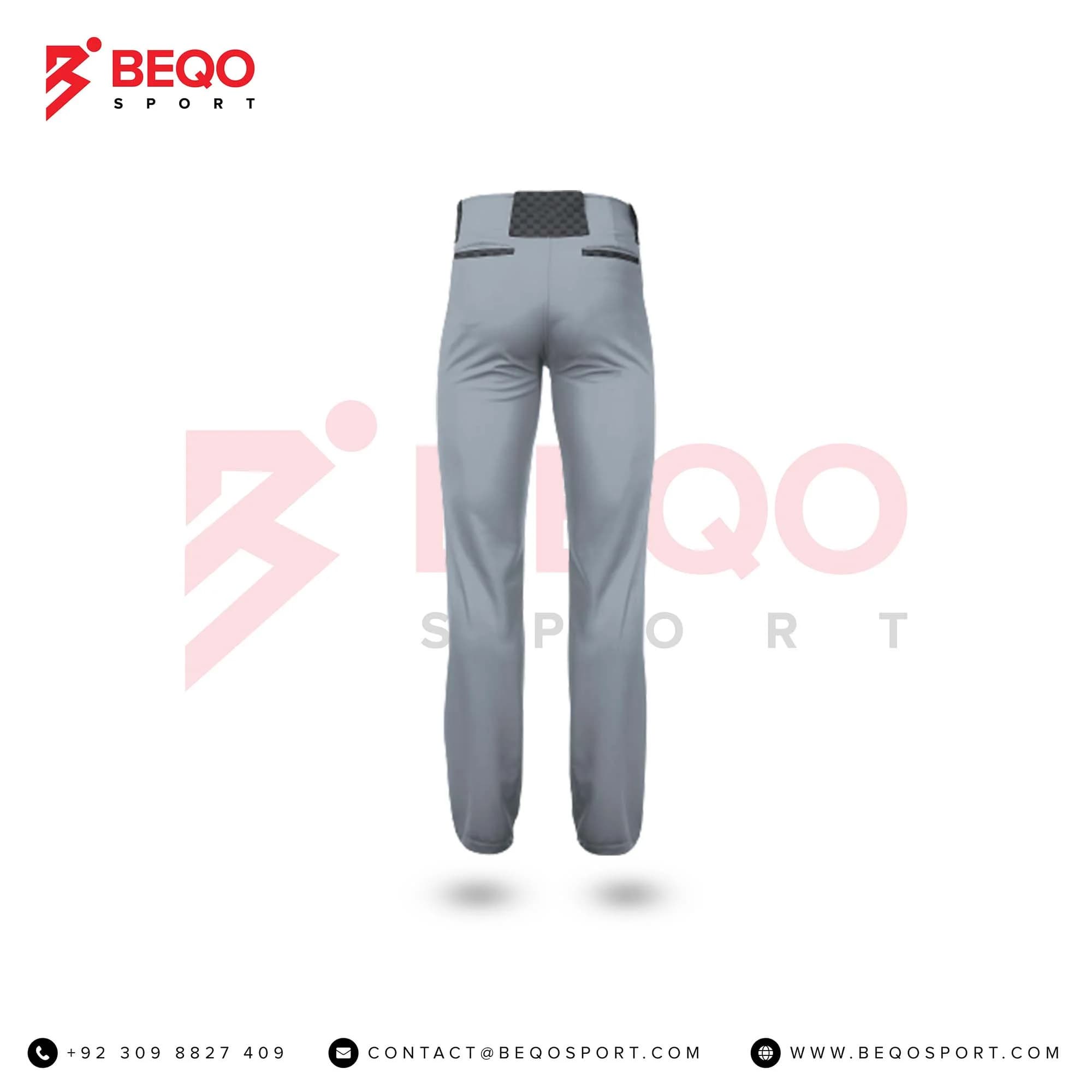 Men’s Grey and Black Baseball Pants view 4