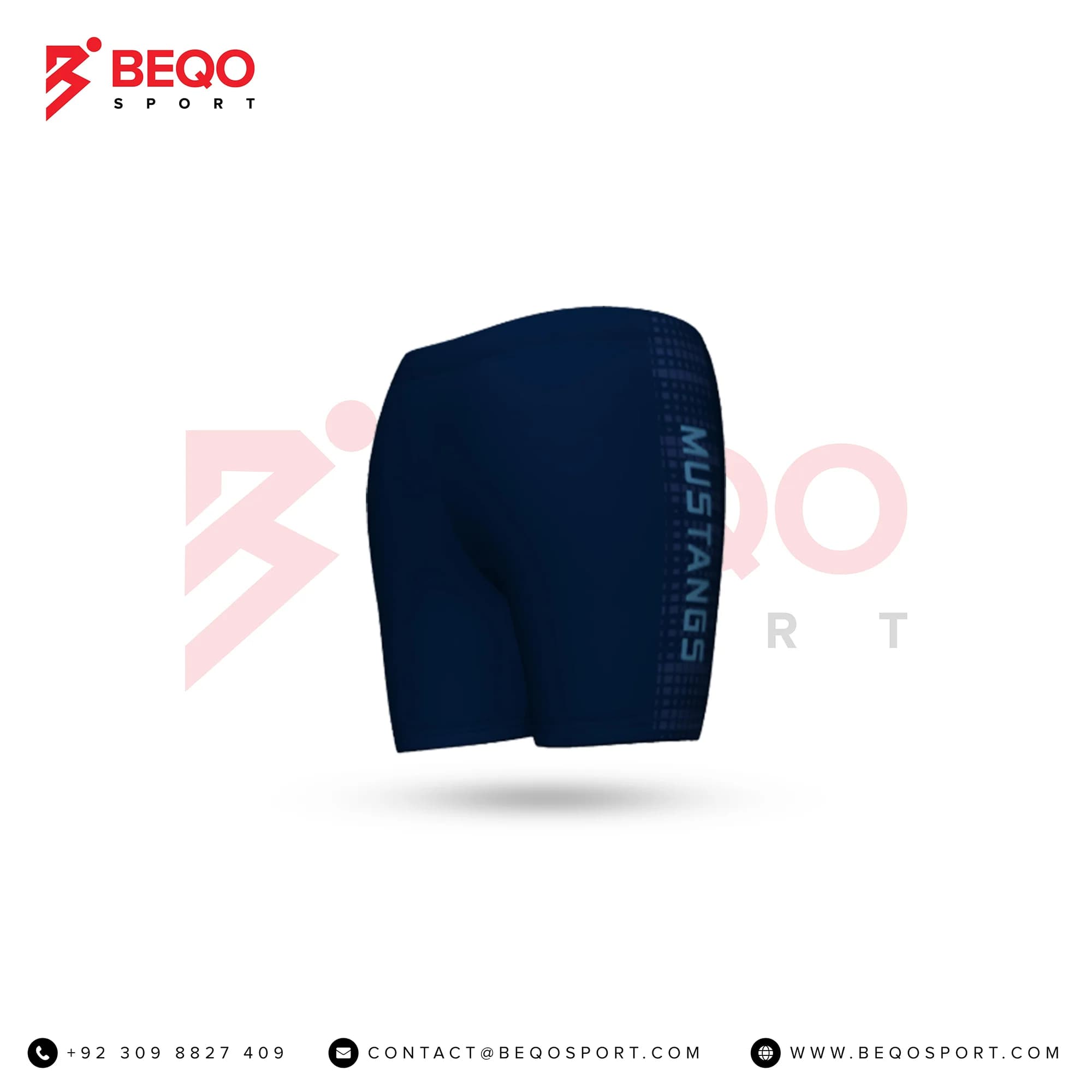 Navy Blue Volleyball Shorts view 2