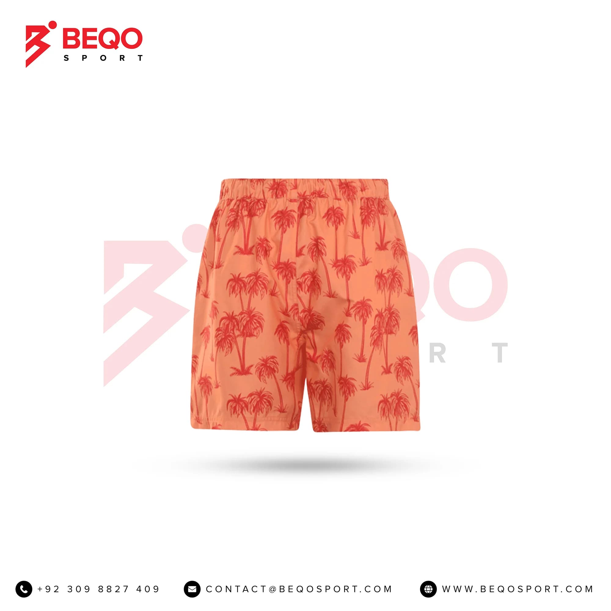Pink Printed Beach Short view 2