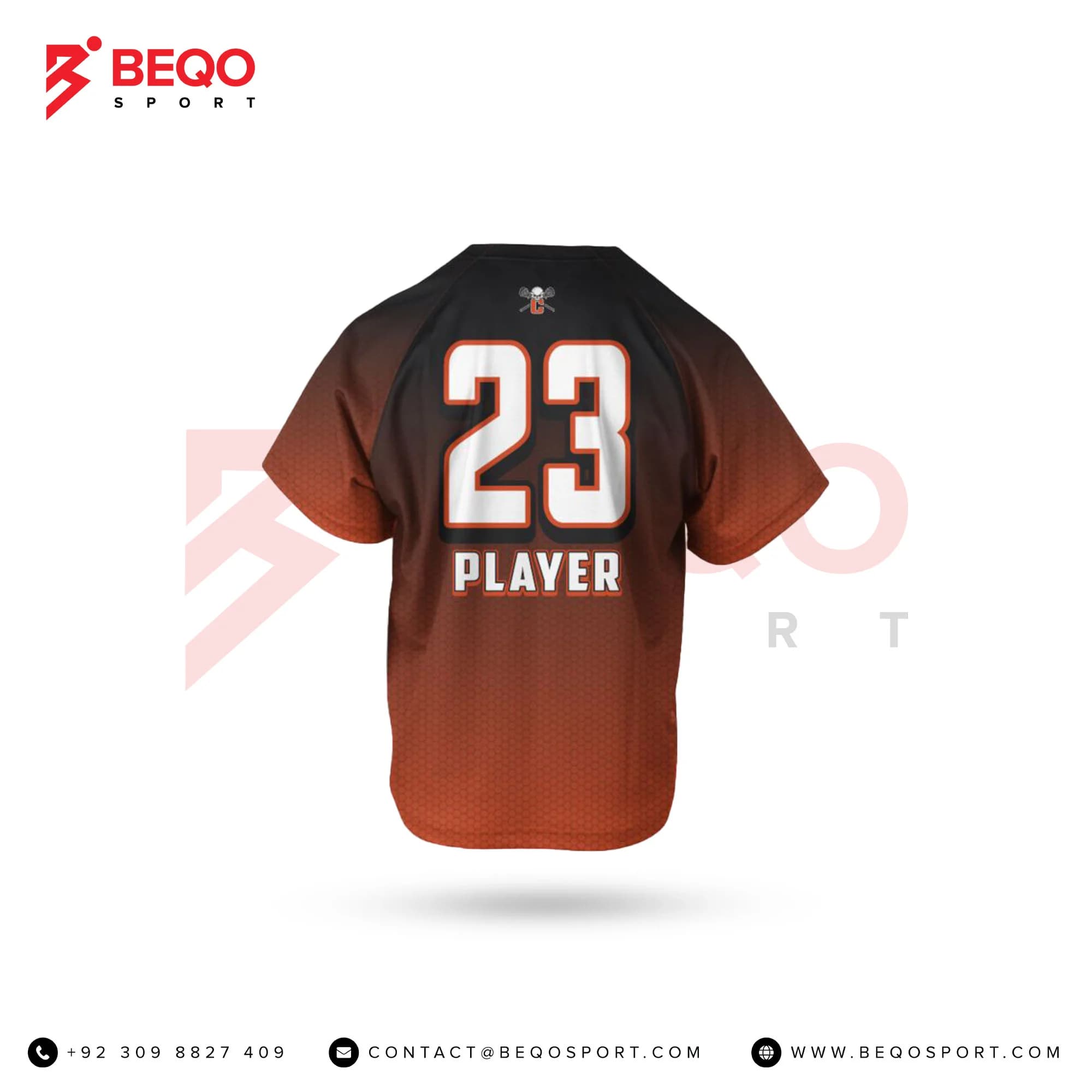 Red And Black Lacrosse Jersey view 4