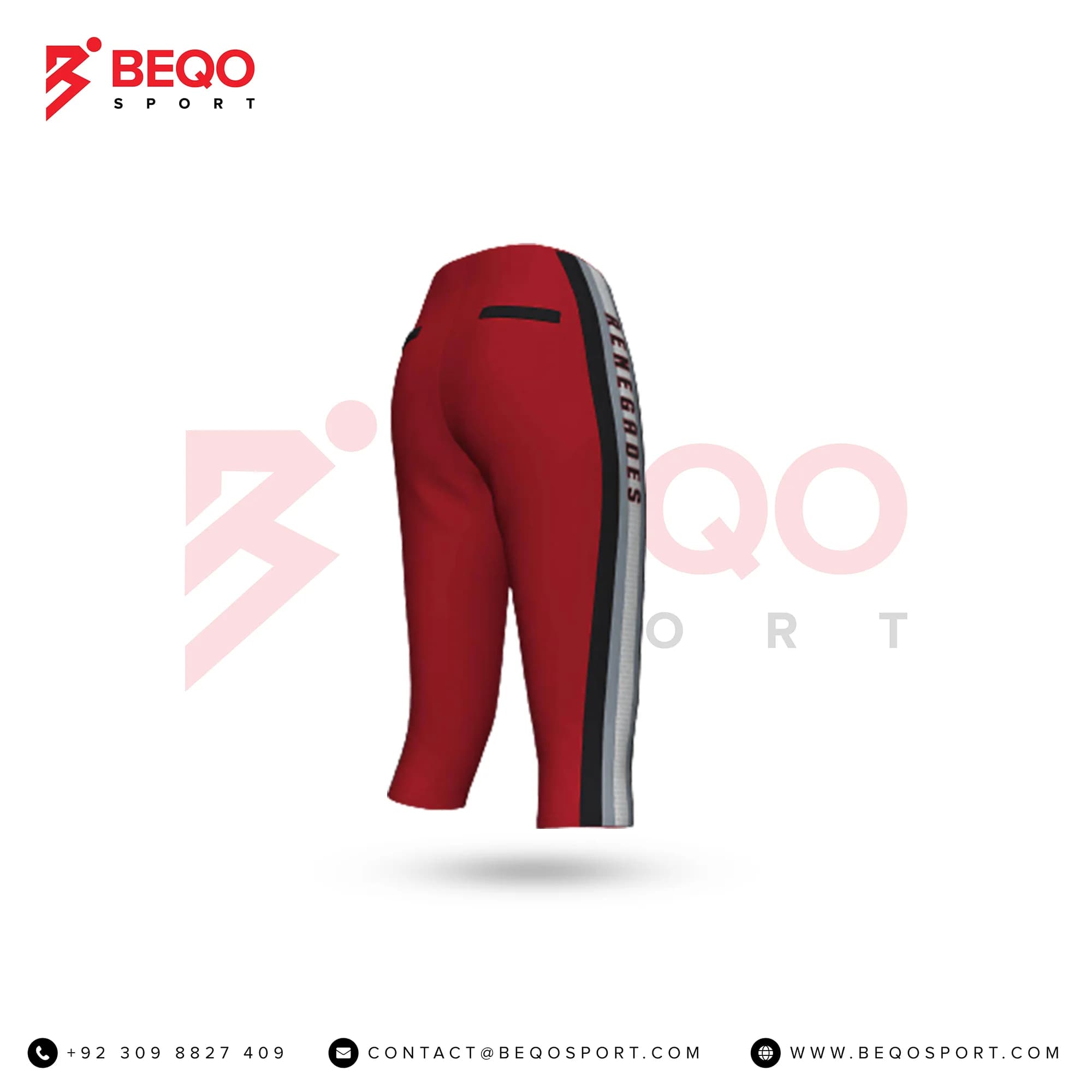 Red Softball Pants view 2