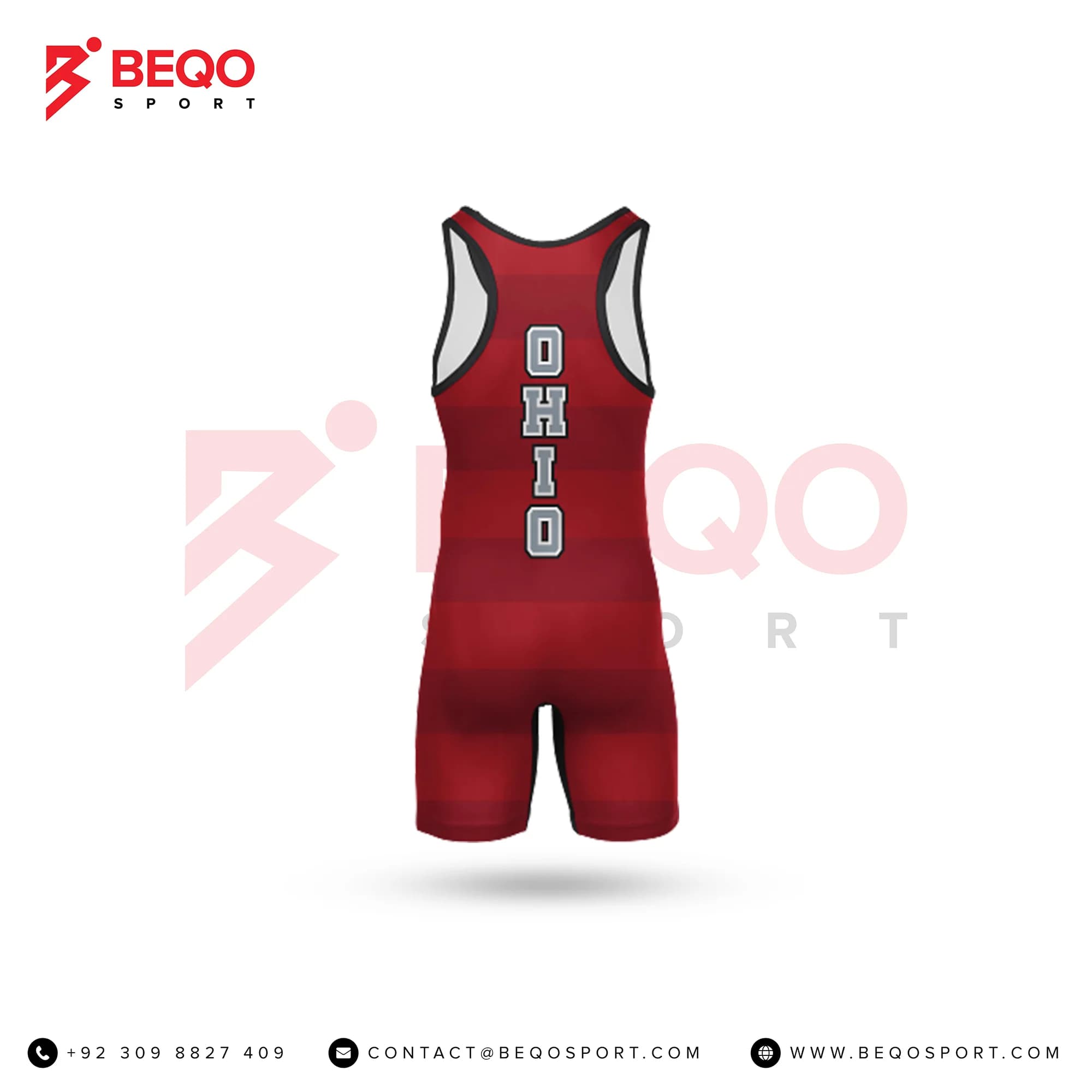 Red Wrestling Singlets view 4