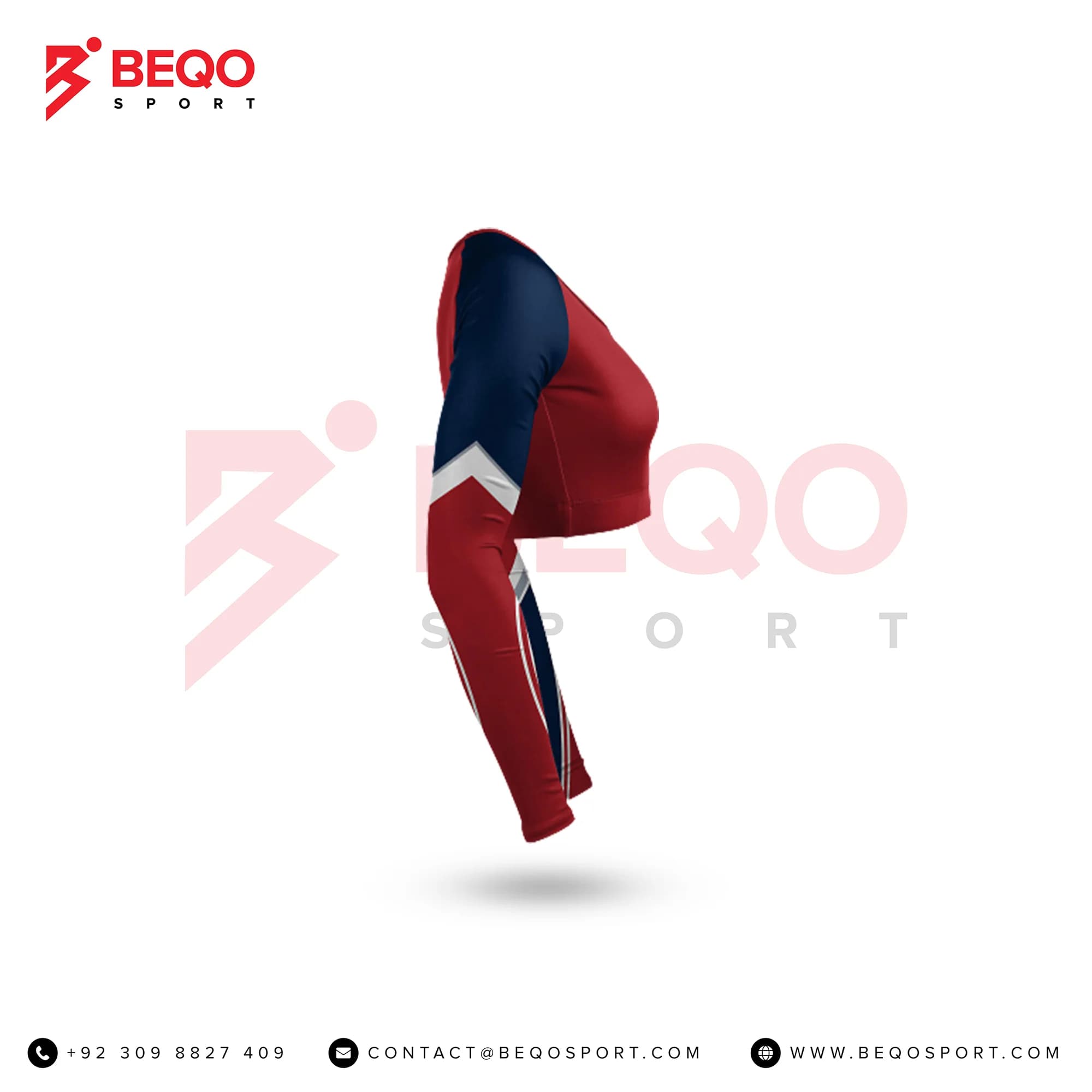 Red and Blue Cheer V-Neck Bodyliner view 2