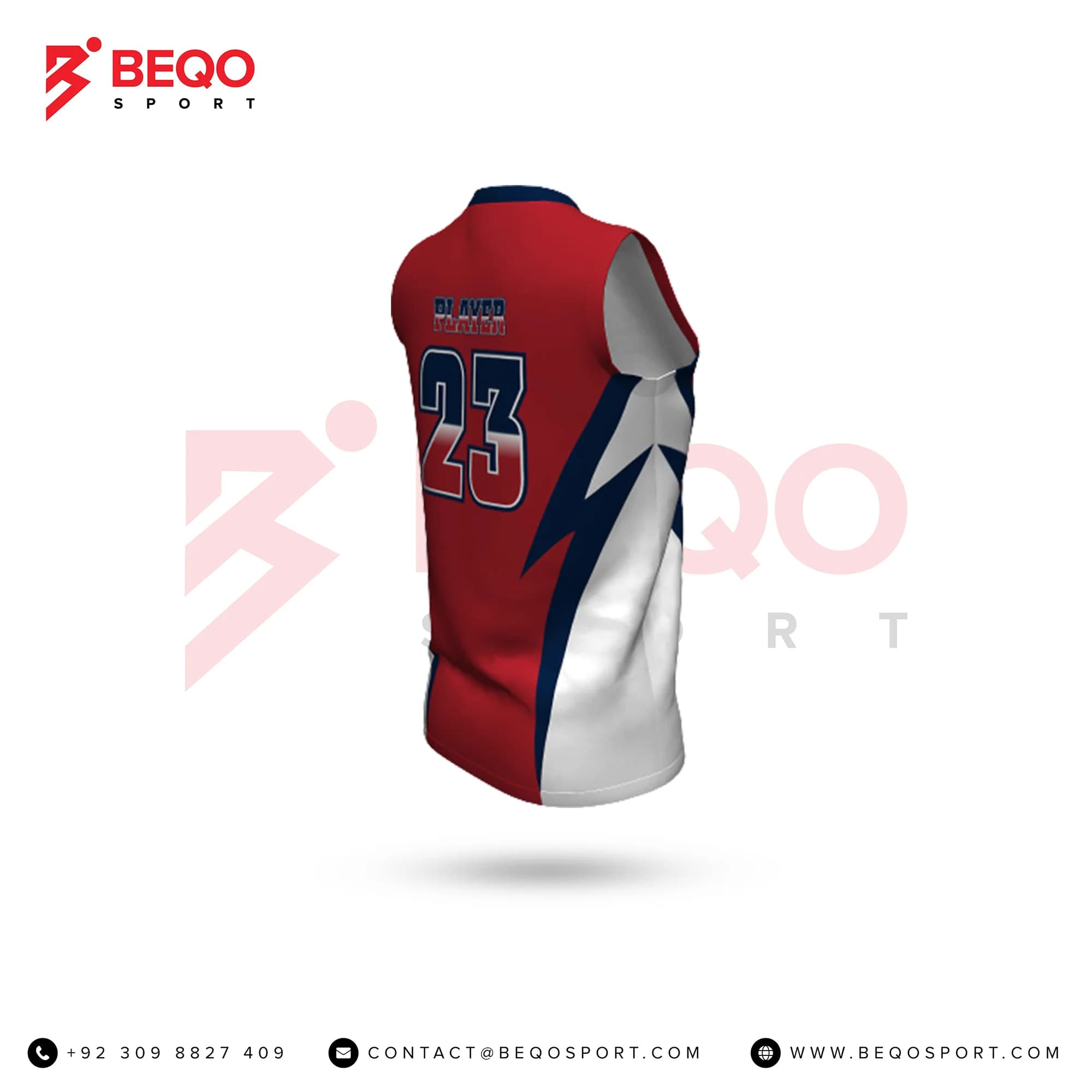 White And Red Softball Jersey view 2