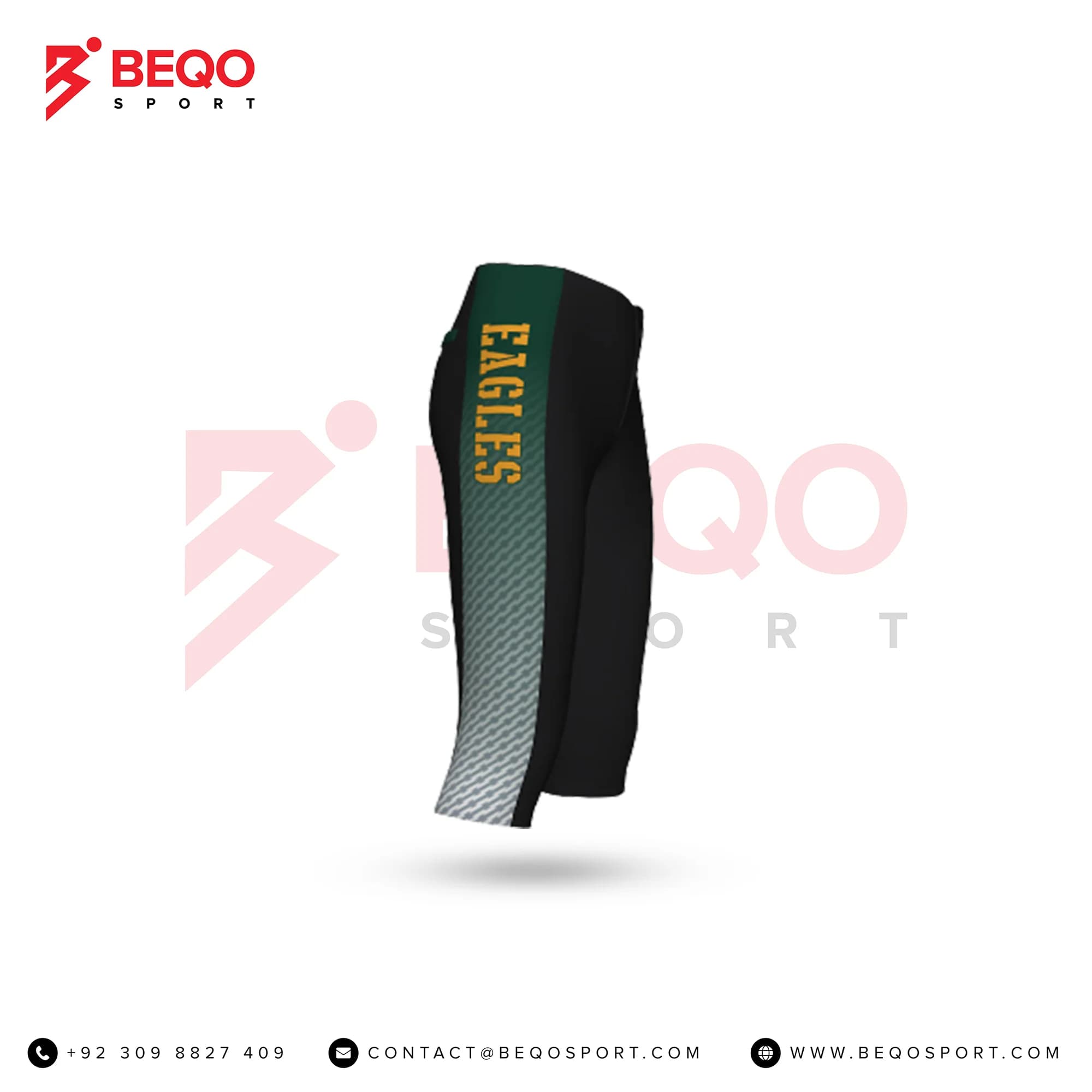 Black And Green Design Softball Pants