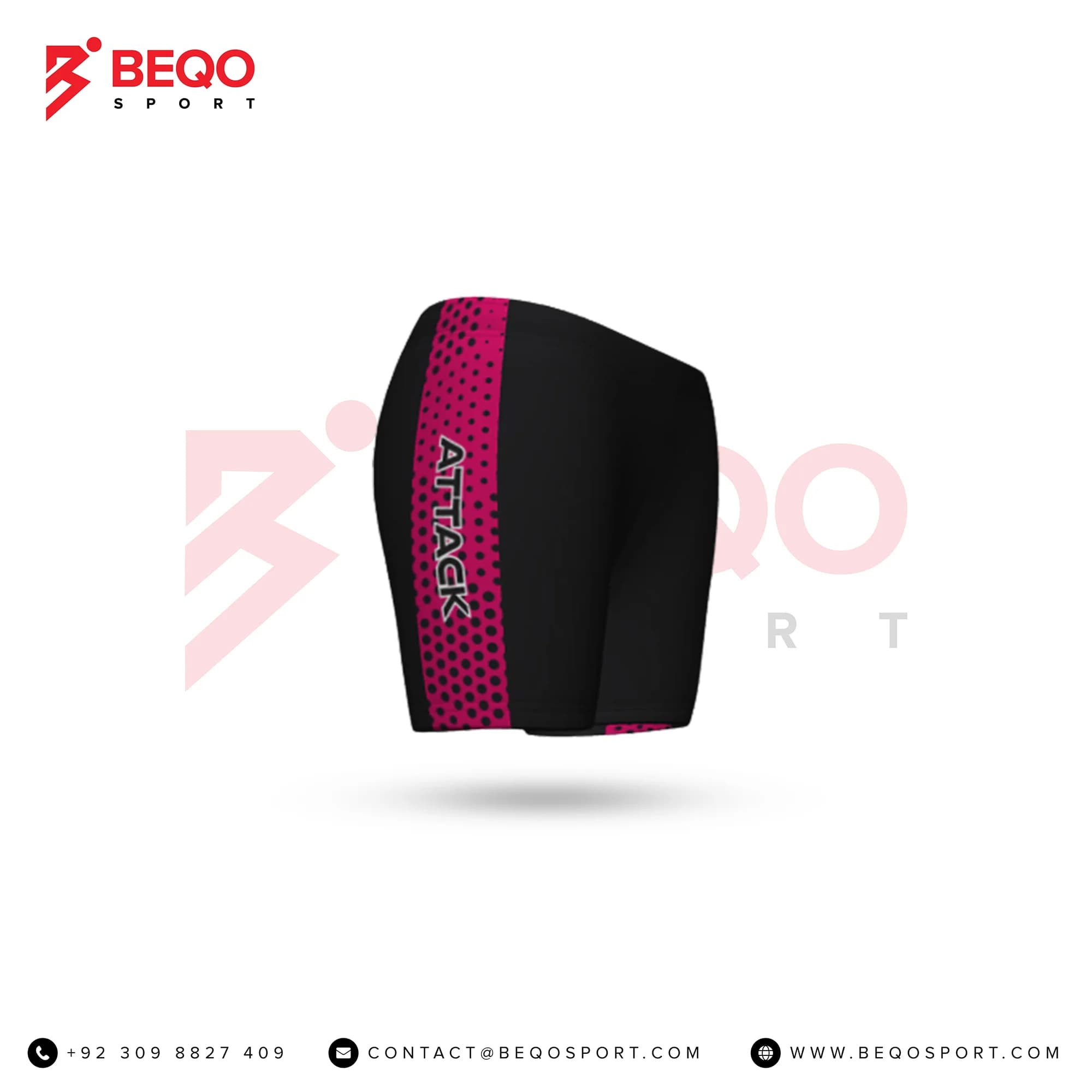 Black And Pink Volleyball Shorts