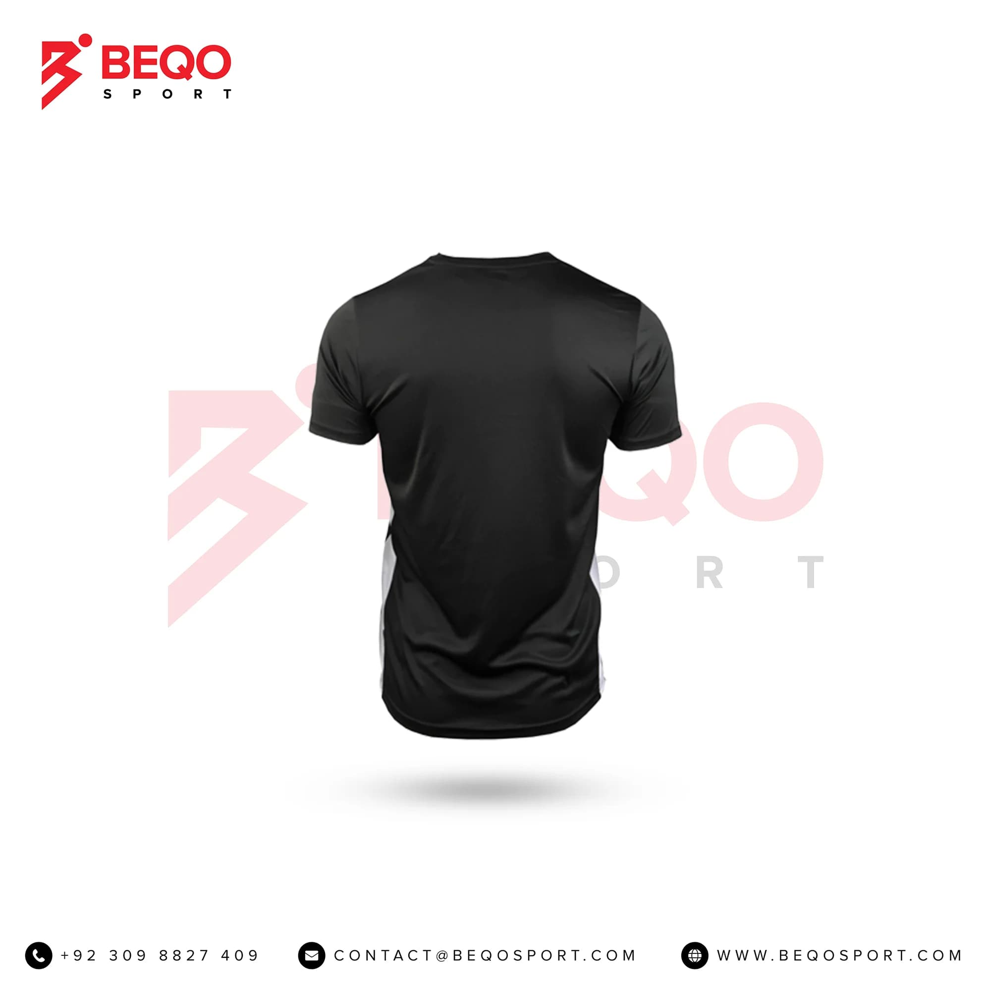 Black Athletic T Shirt view 2