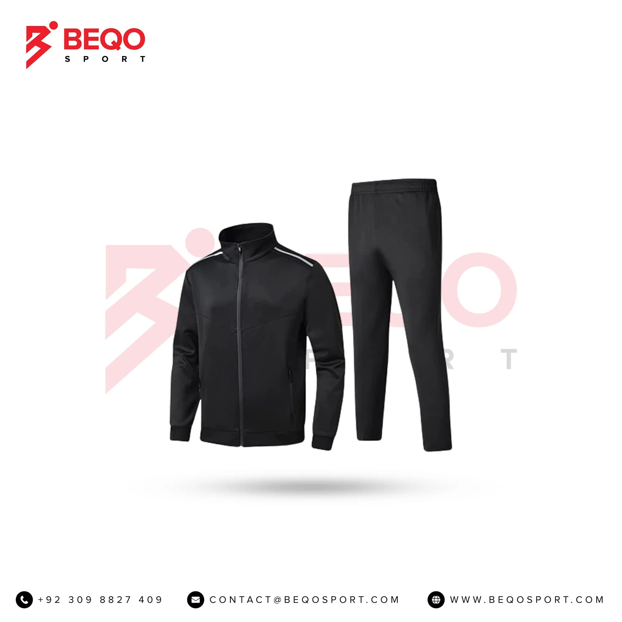 Black Custom Fit Tracksuit