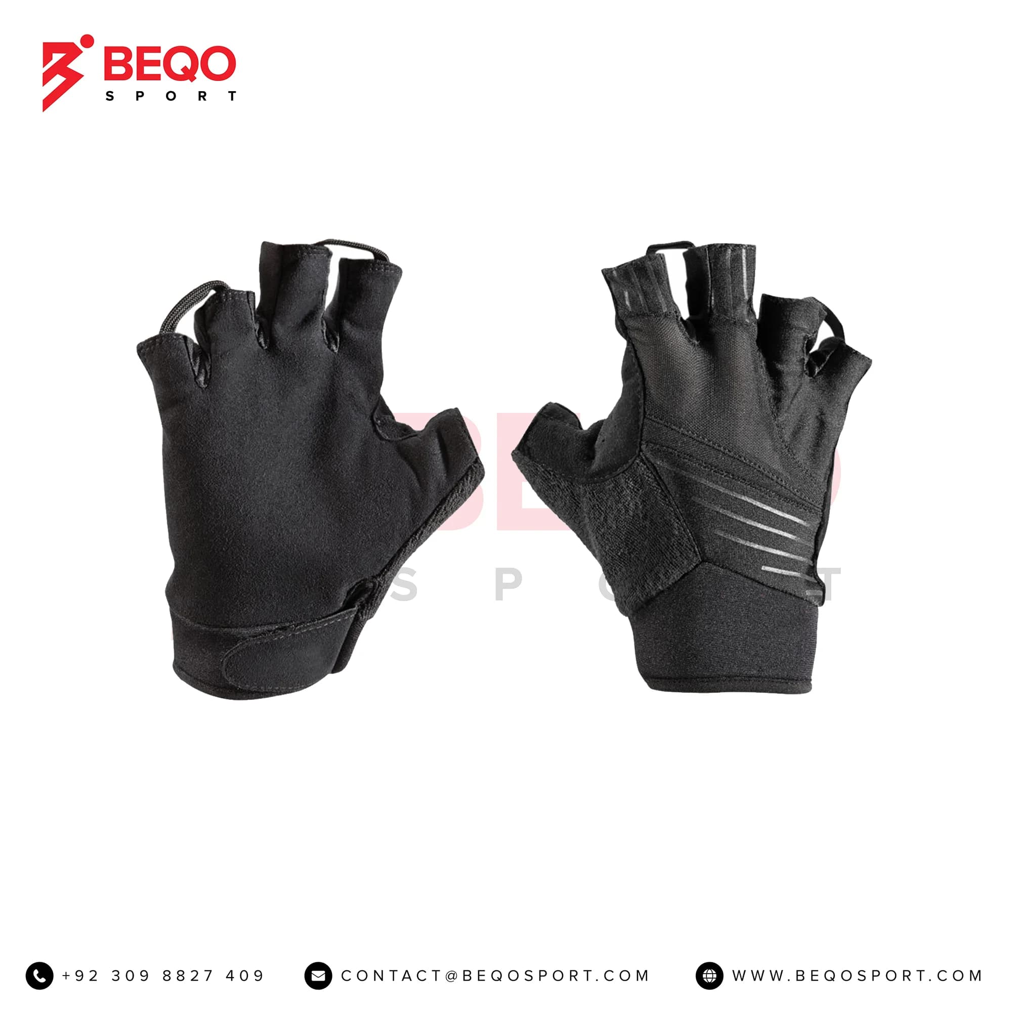 Black Cycling Gloves