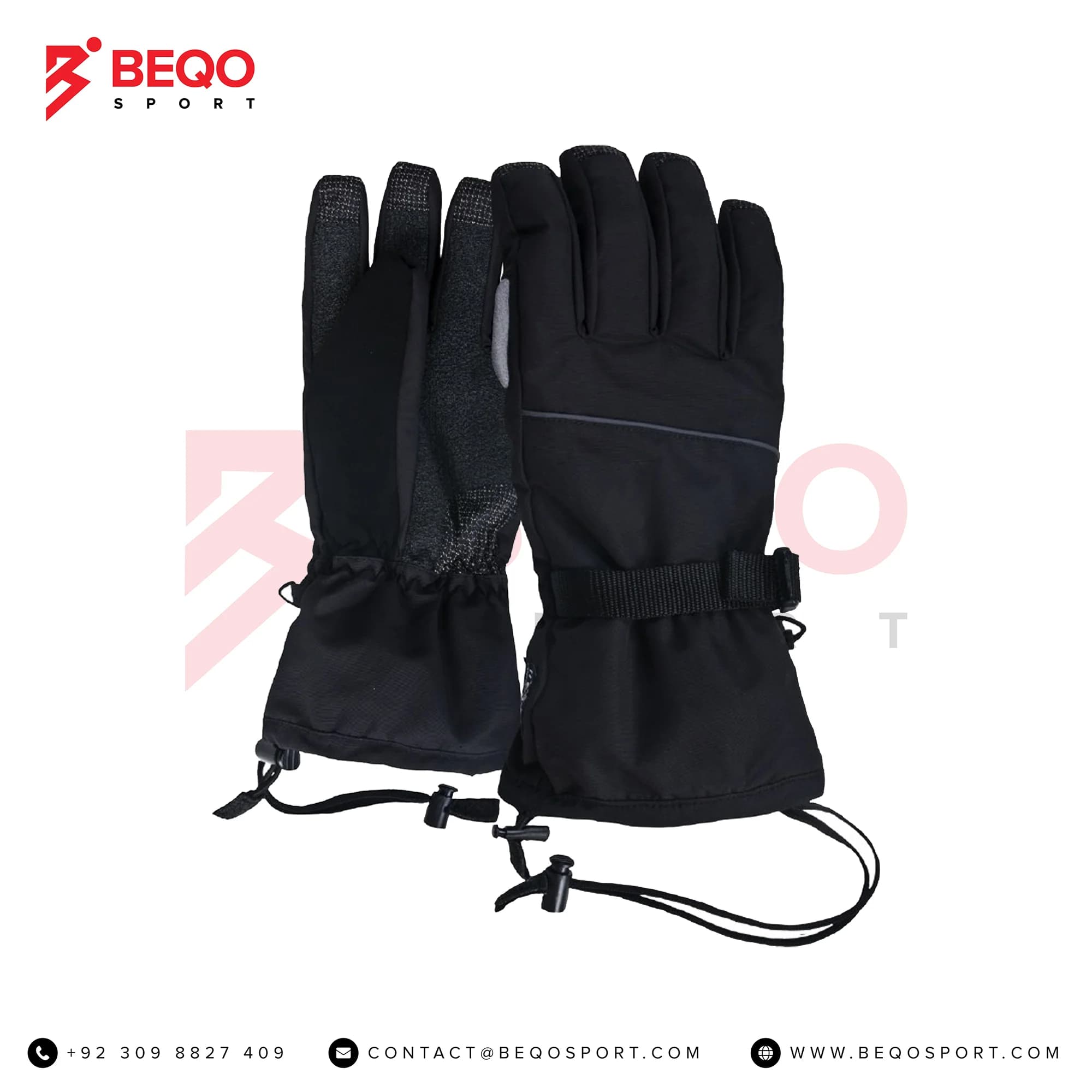 Black Skiing Gloves