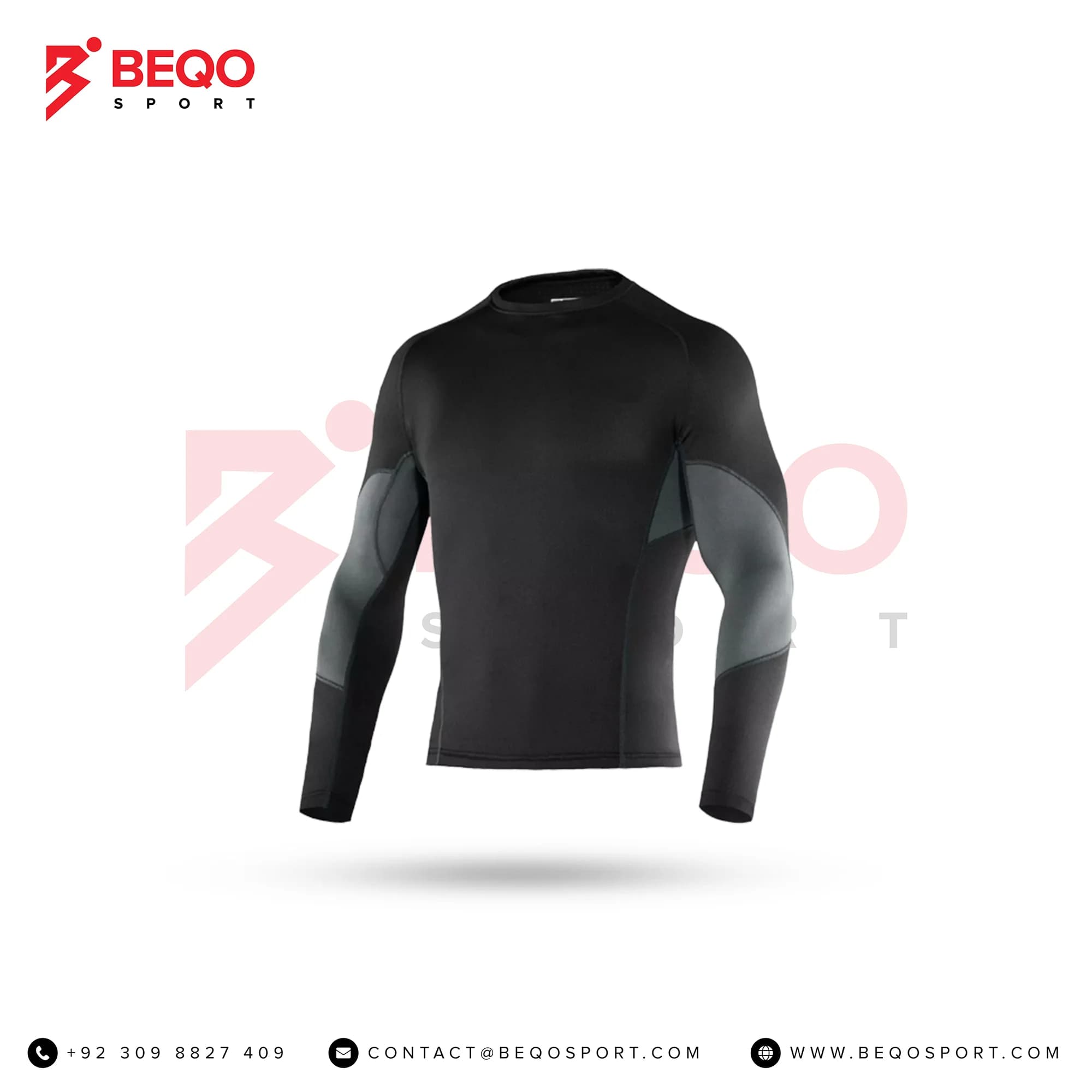 Black and Grey Full Sleeve Rashguard