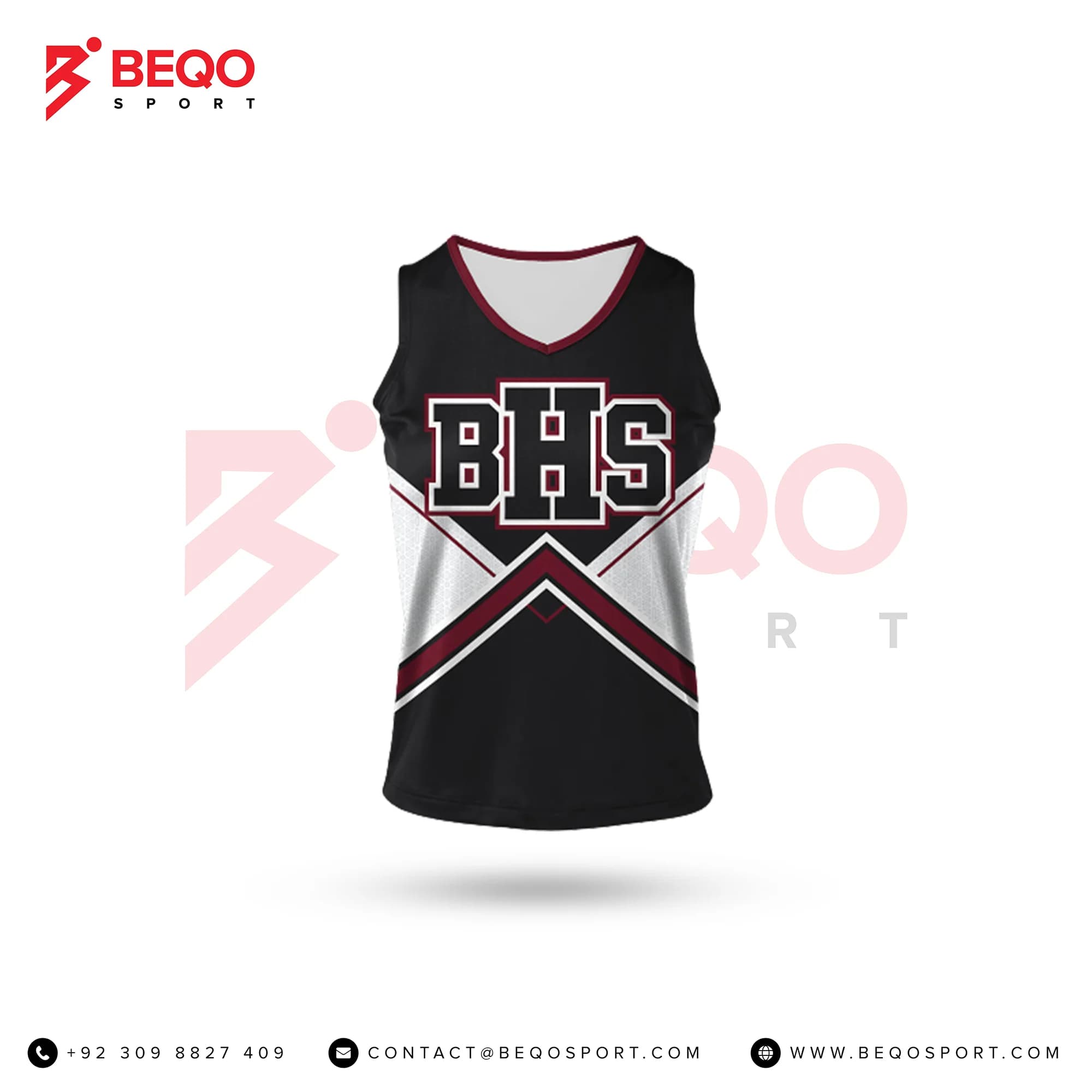 Black and White Cheer Sleeveless Shell