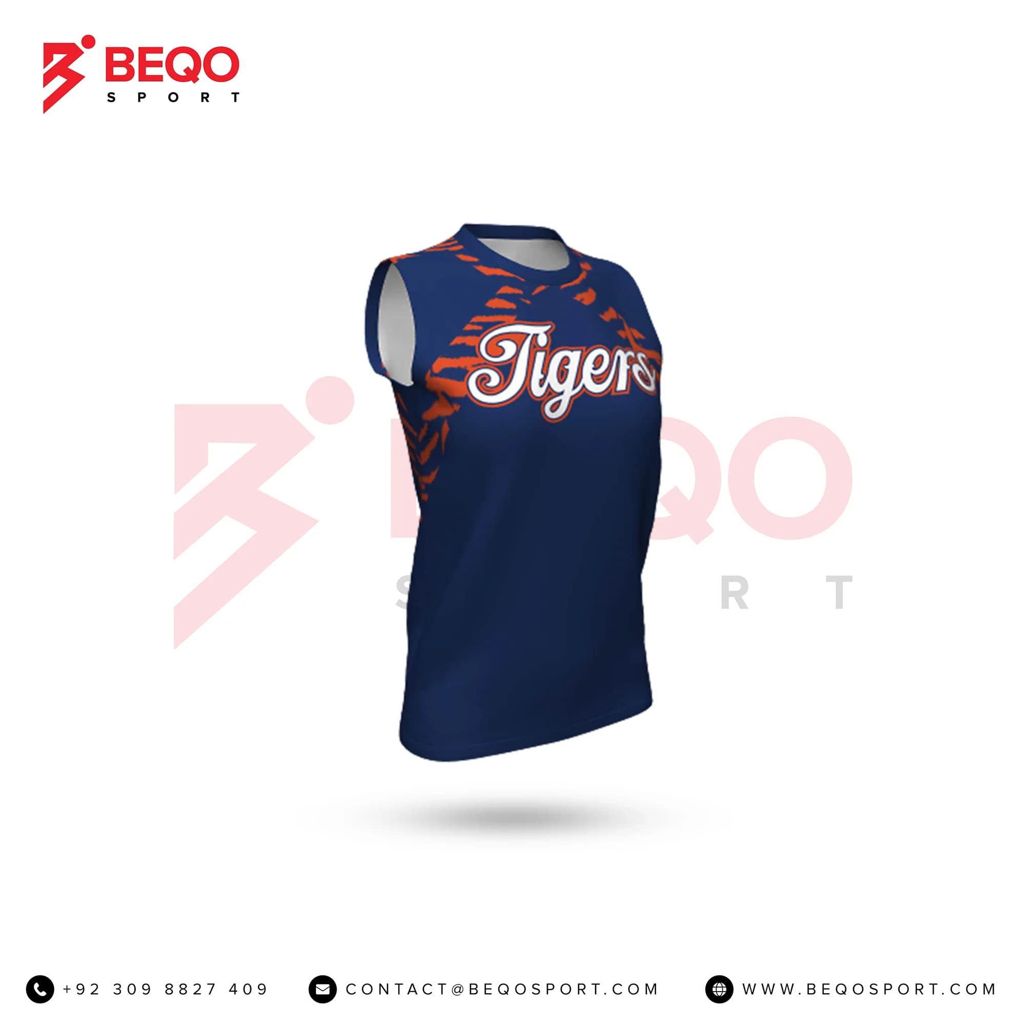Blue And Orange Softball Jersey