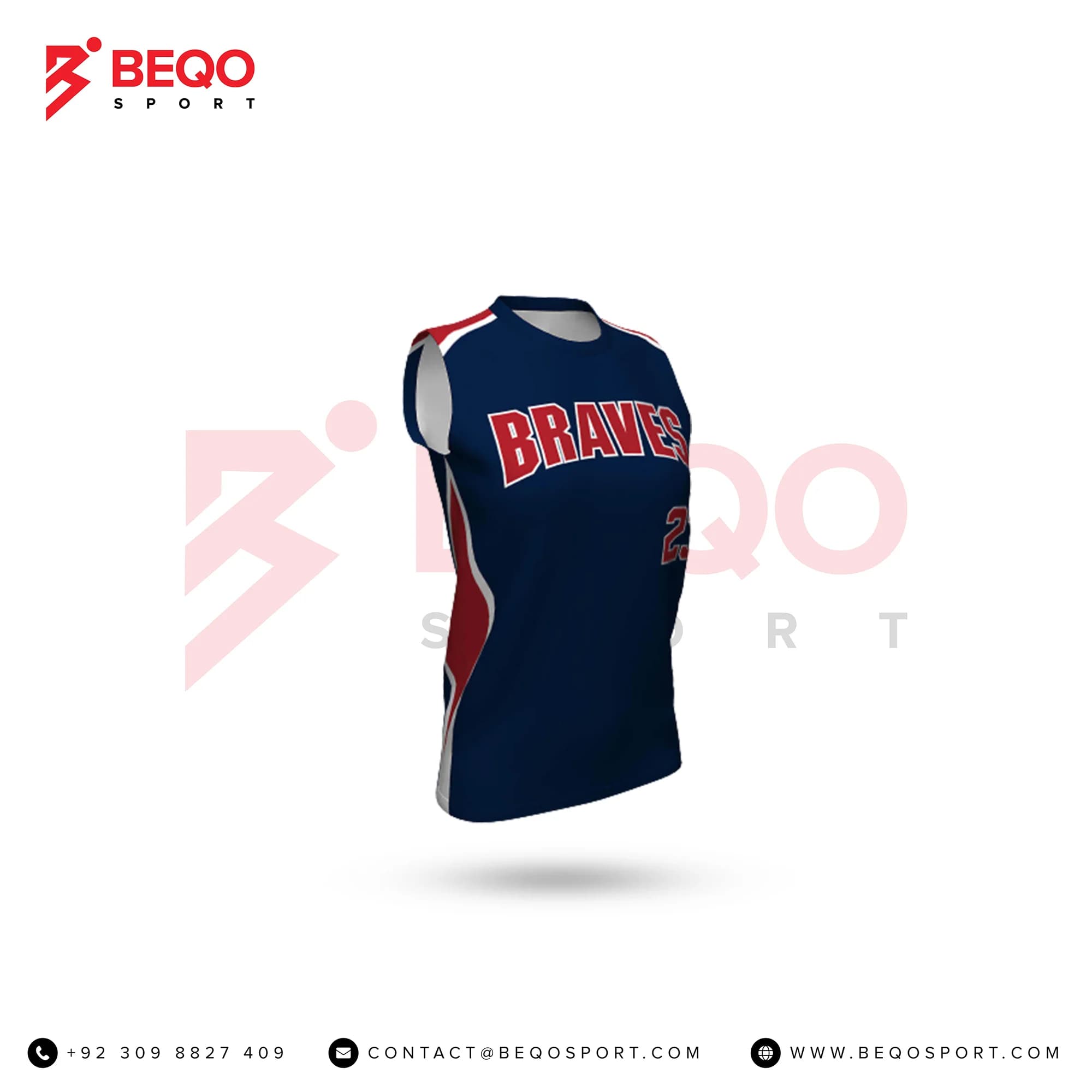 Blue And Red Softball Jersey