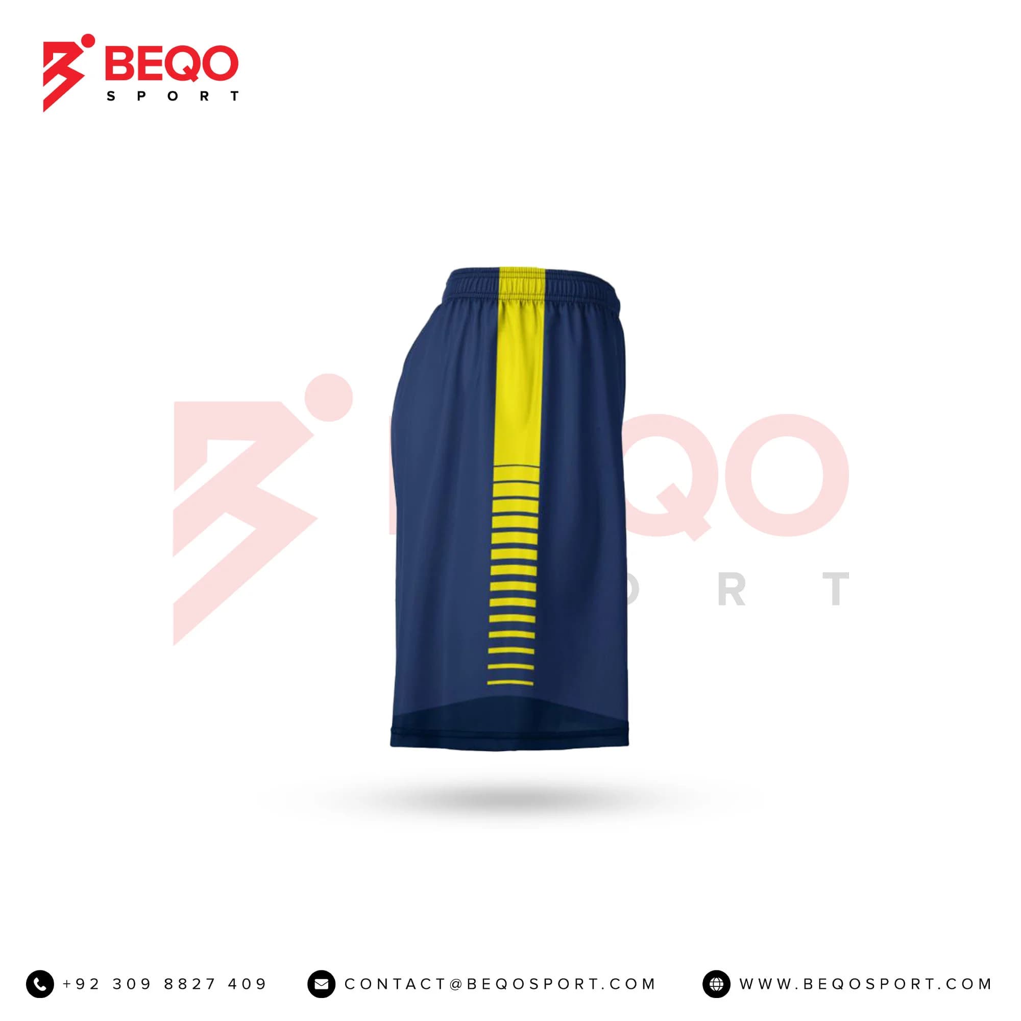 Blue And Yellow Line Lacrosse Shorts