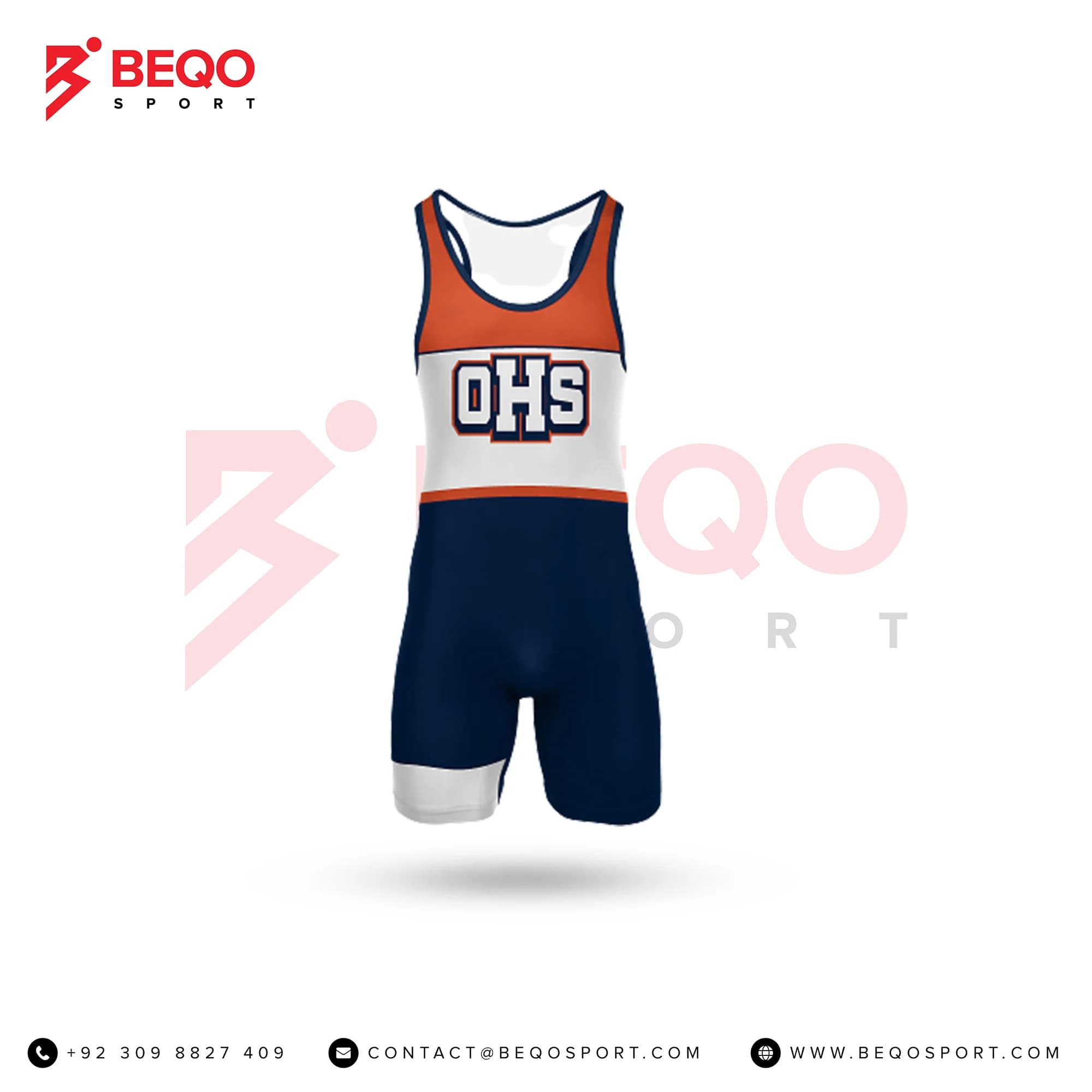 Blue Grey And Red Singlets