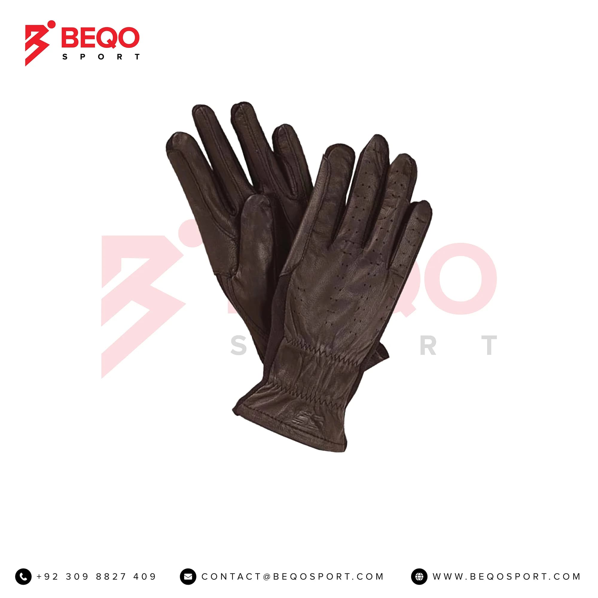 Dark Brown Horse Riding Gloves