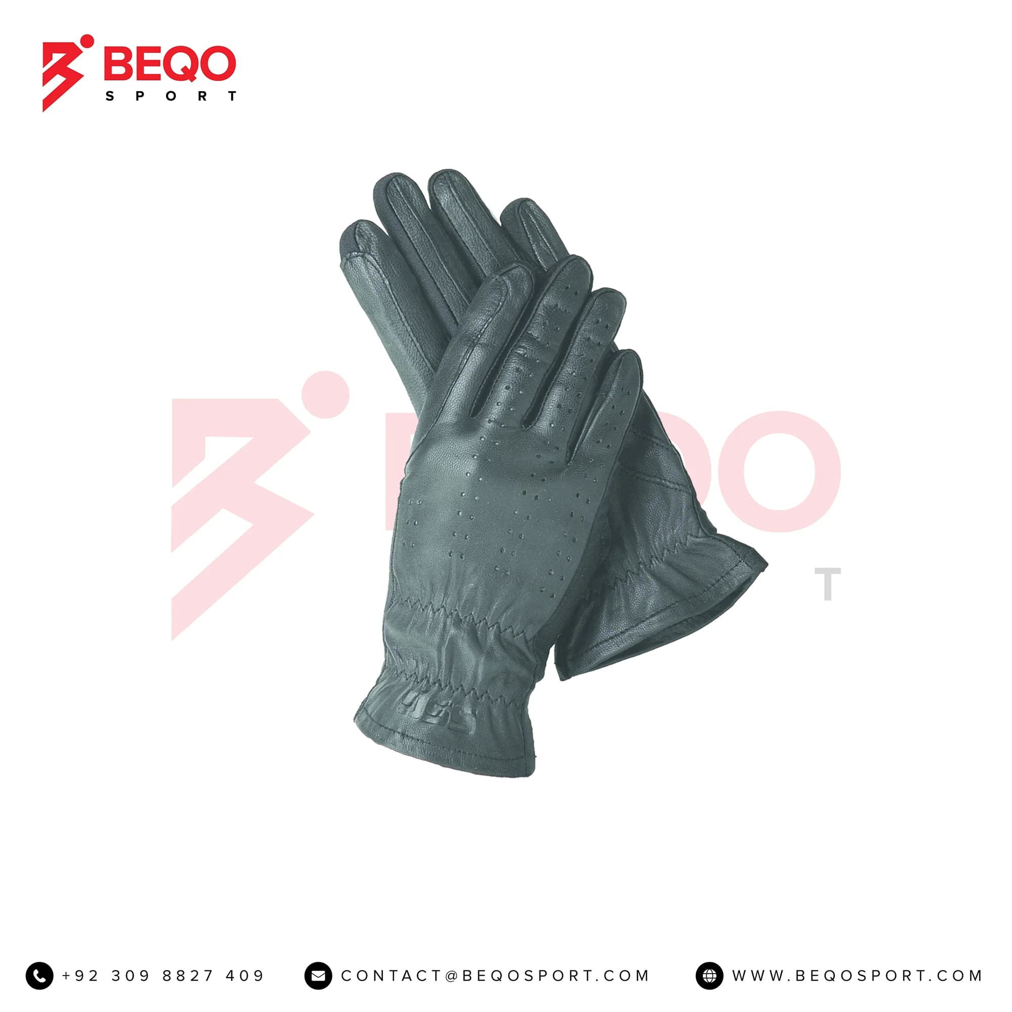 Dark Grey Horse Riding Gloves