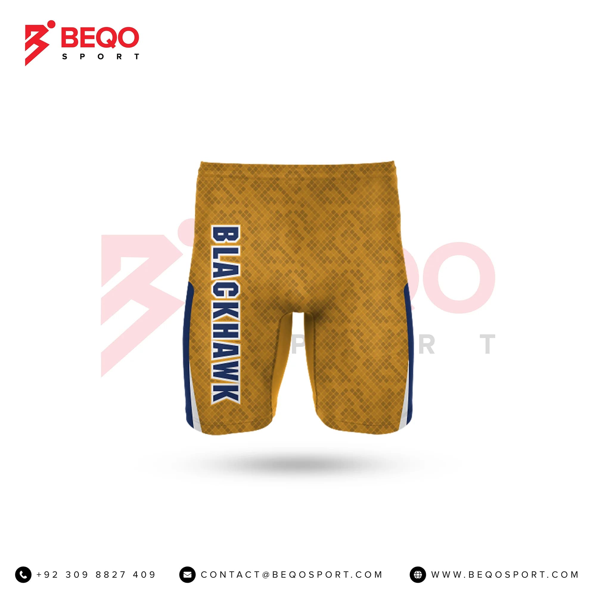 Golden Wrestling Compression Shorts