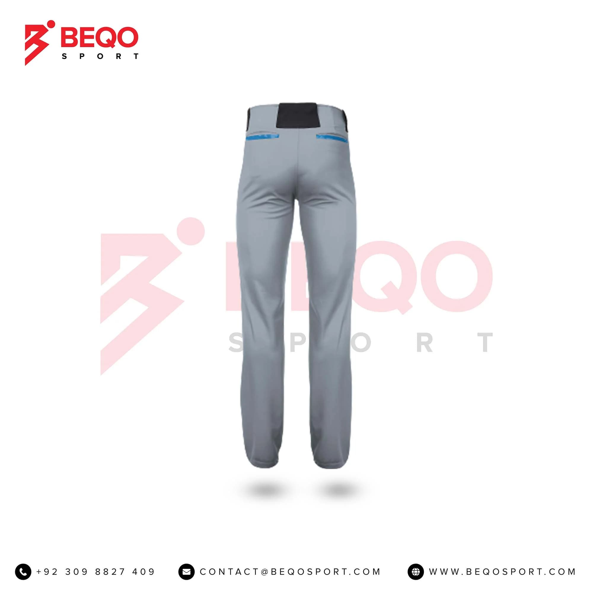 Grey and Blue Baseball Pants