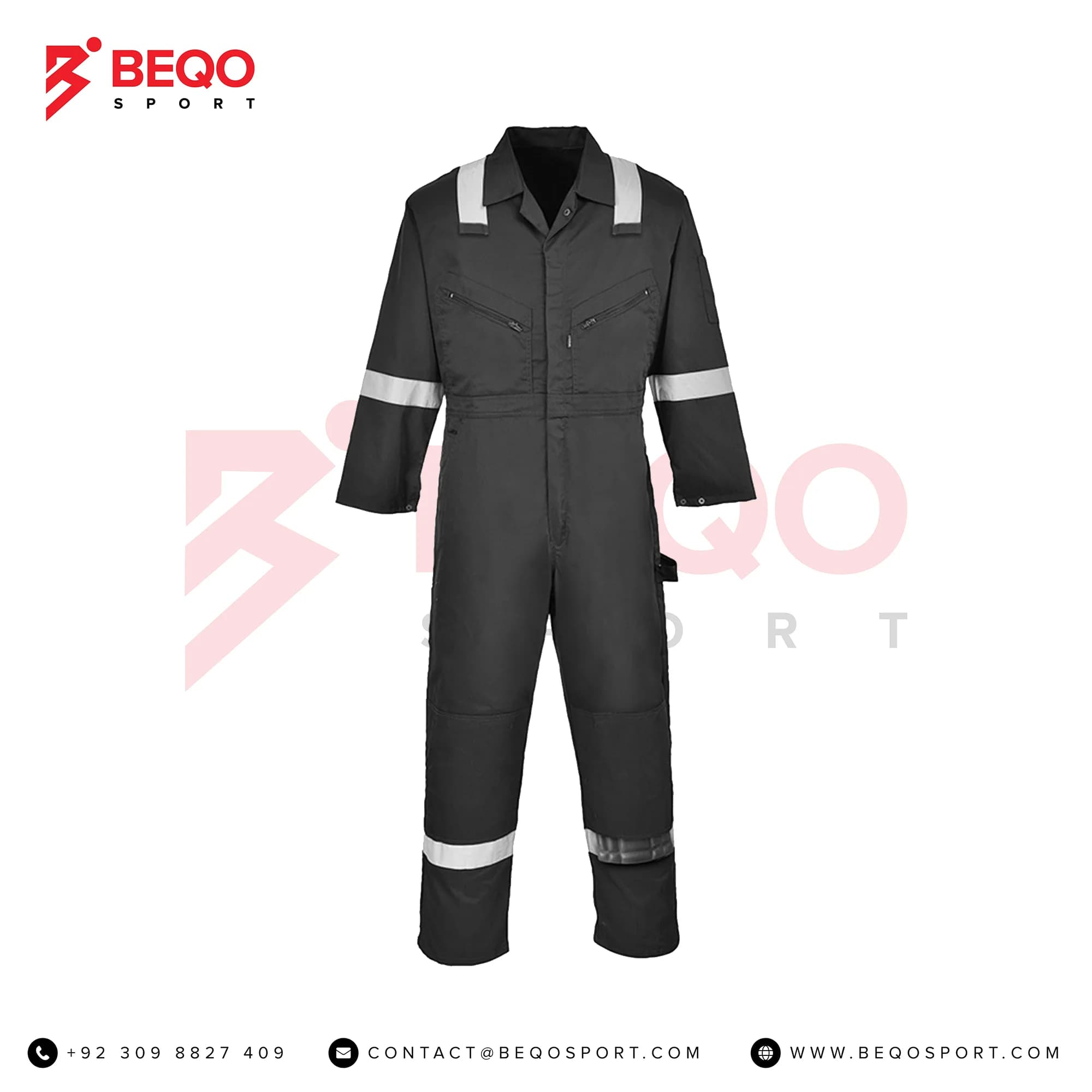 Hi-Vis Coverall with Padded Knees