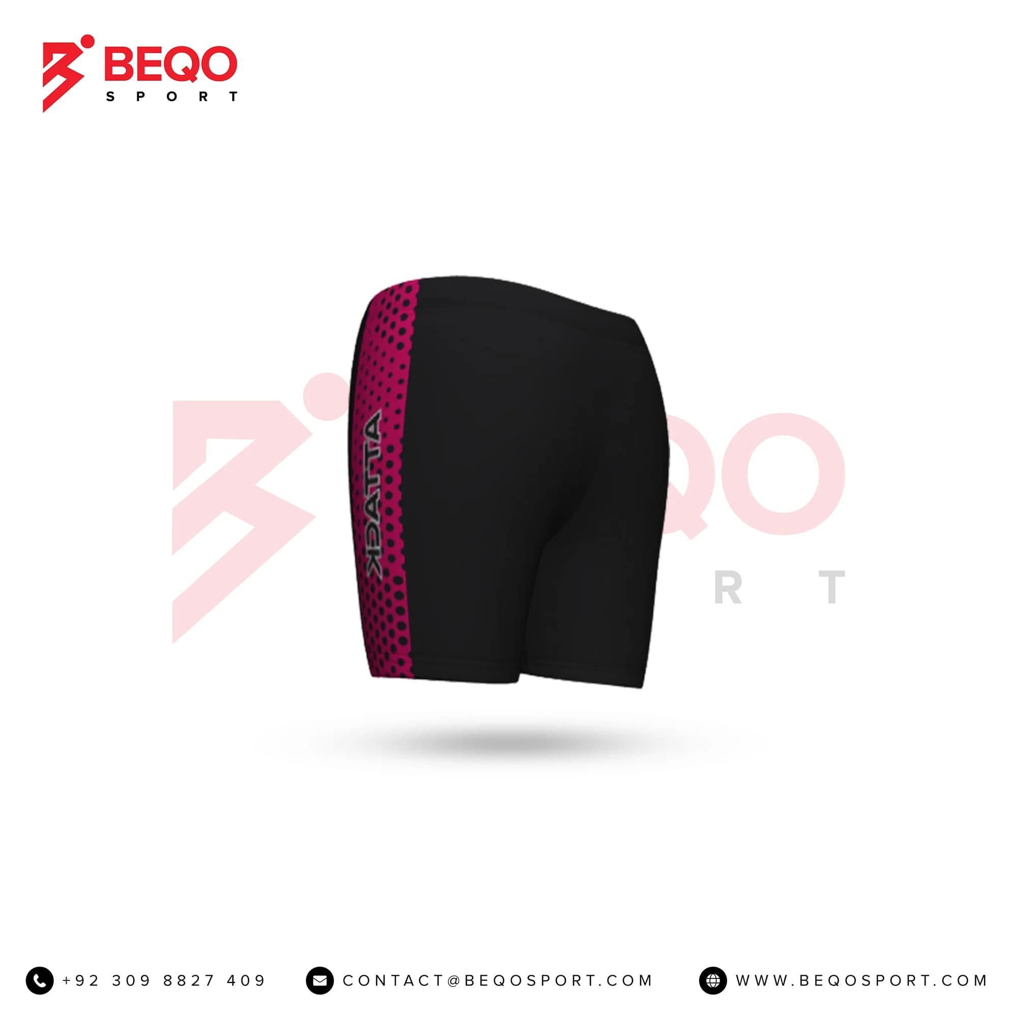 Black And Pink Volleyball Shorts view 4