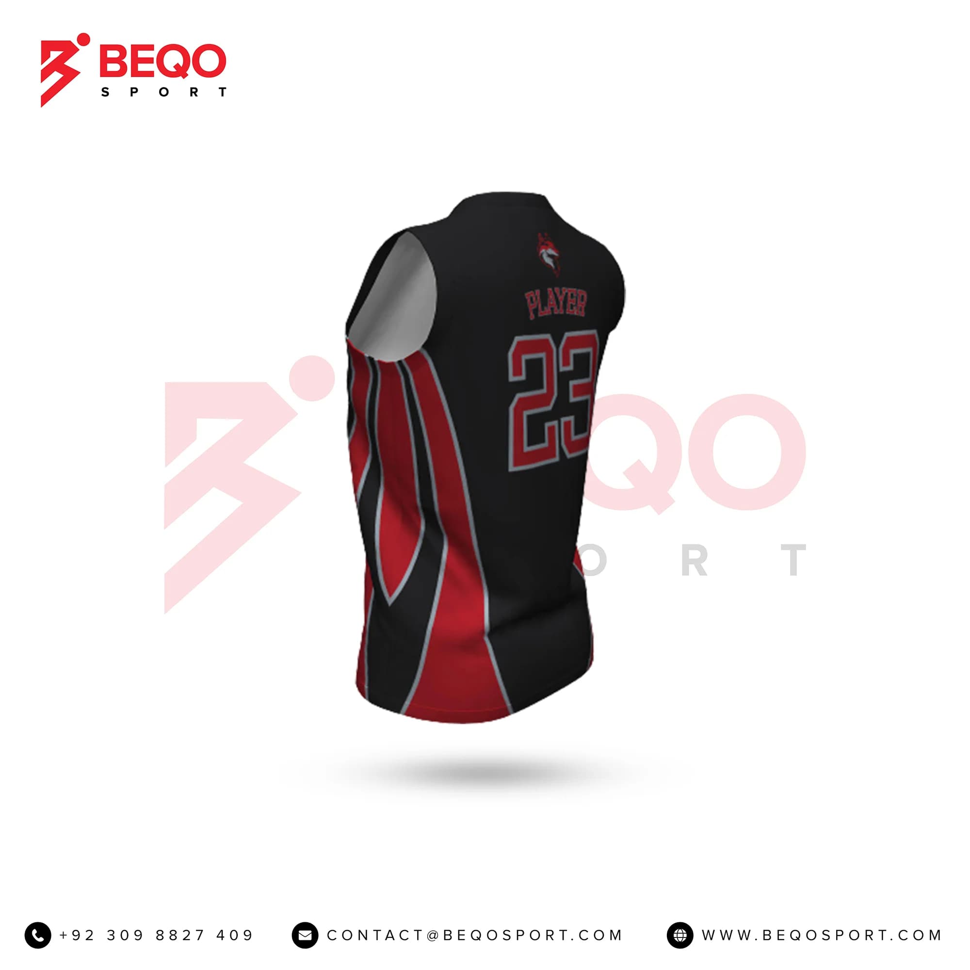 Black And Red Softball Jersey view 4