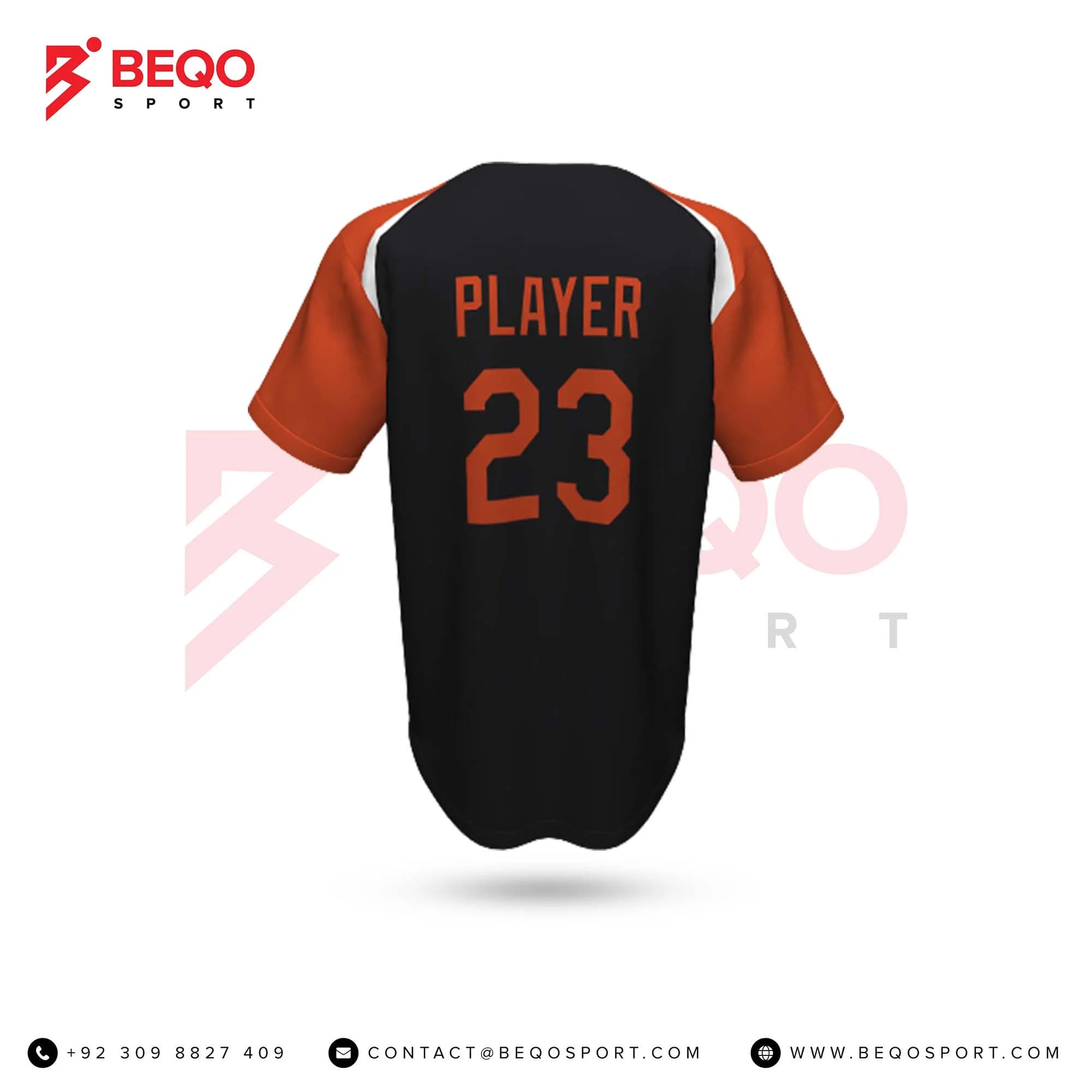 Black Baseball Two Button Jersey view 2