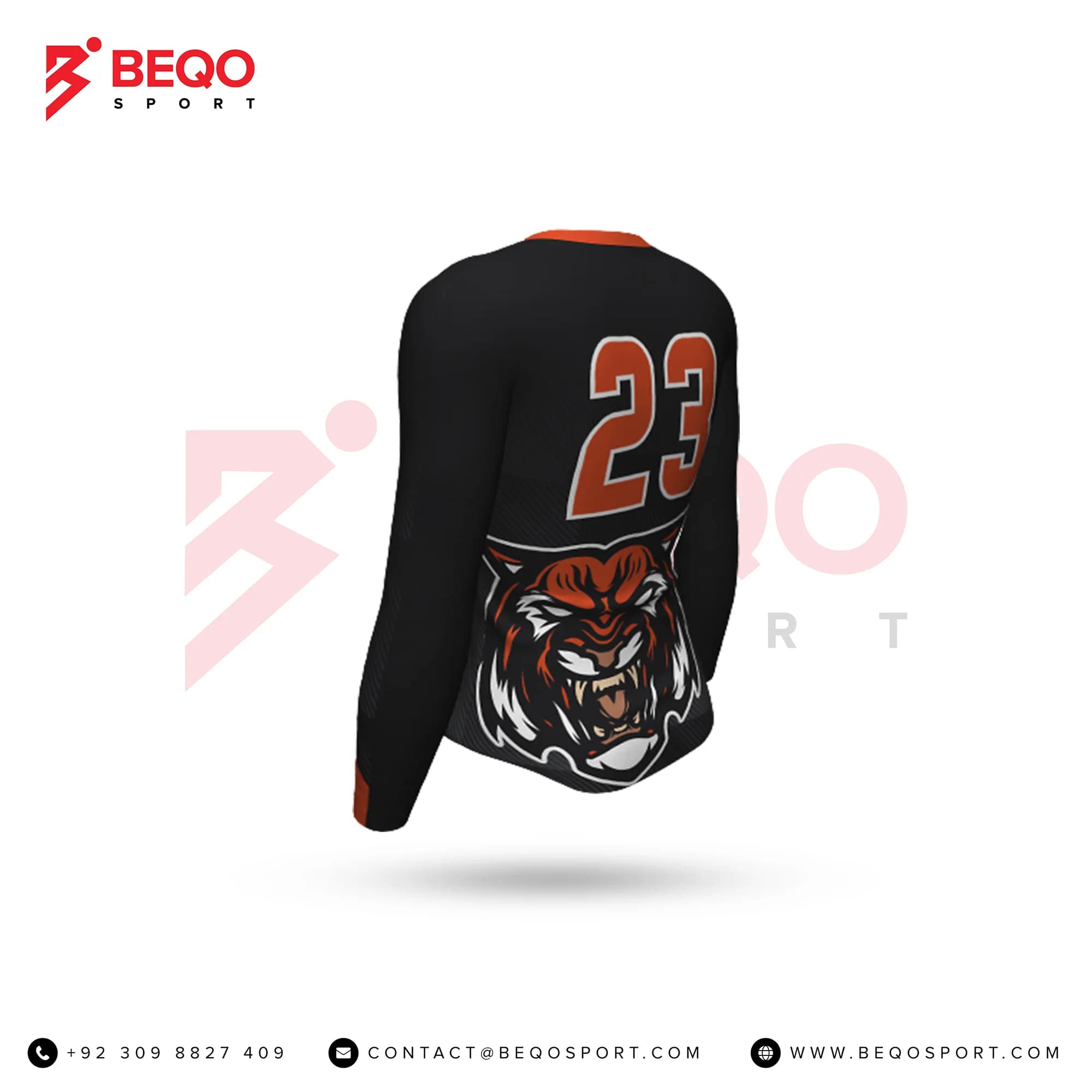 Black Volleyball Jersey view 4