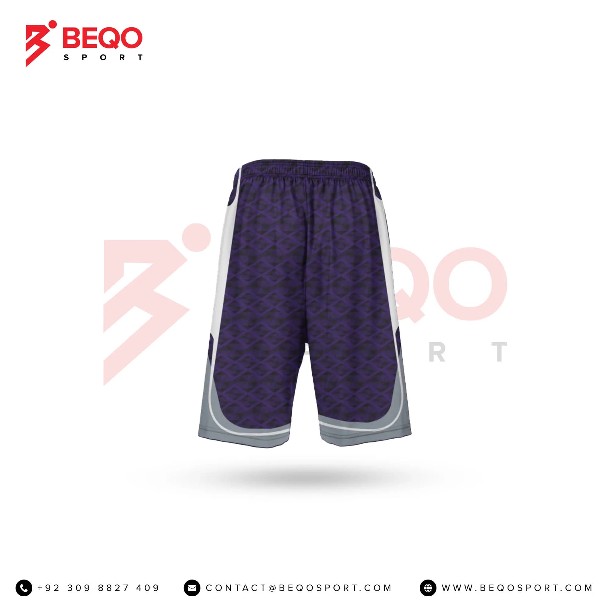 Blue And Grey Lacrosse Shorts view 4