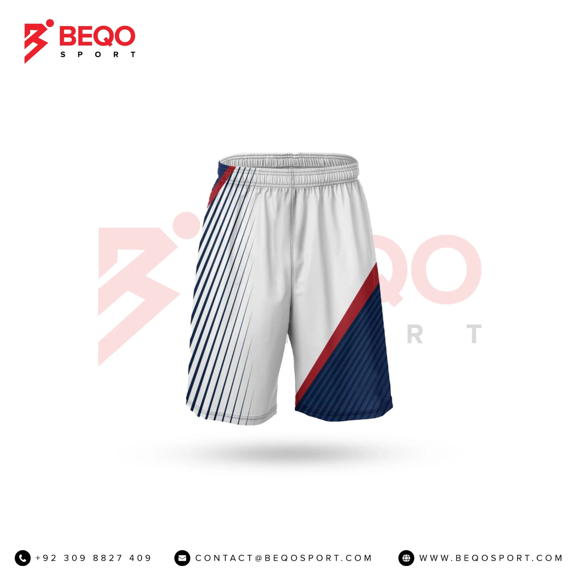 Blue And White Lacrosse Shorts view 4