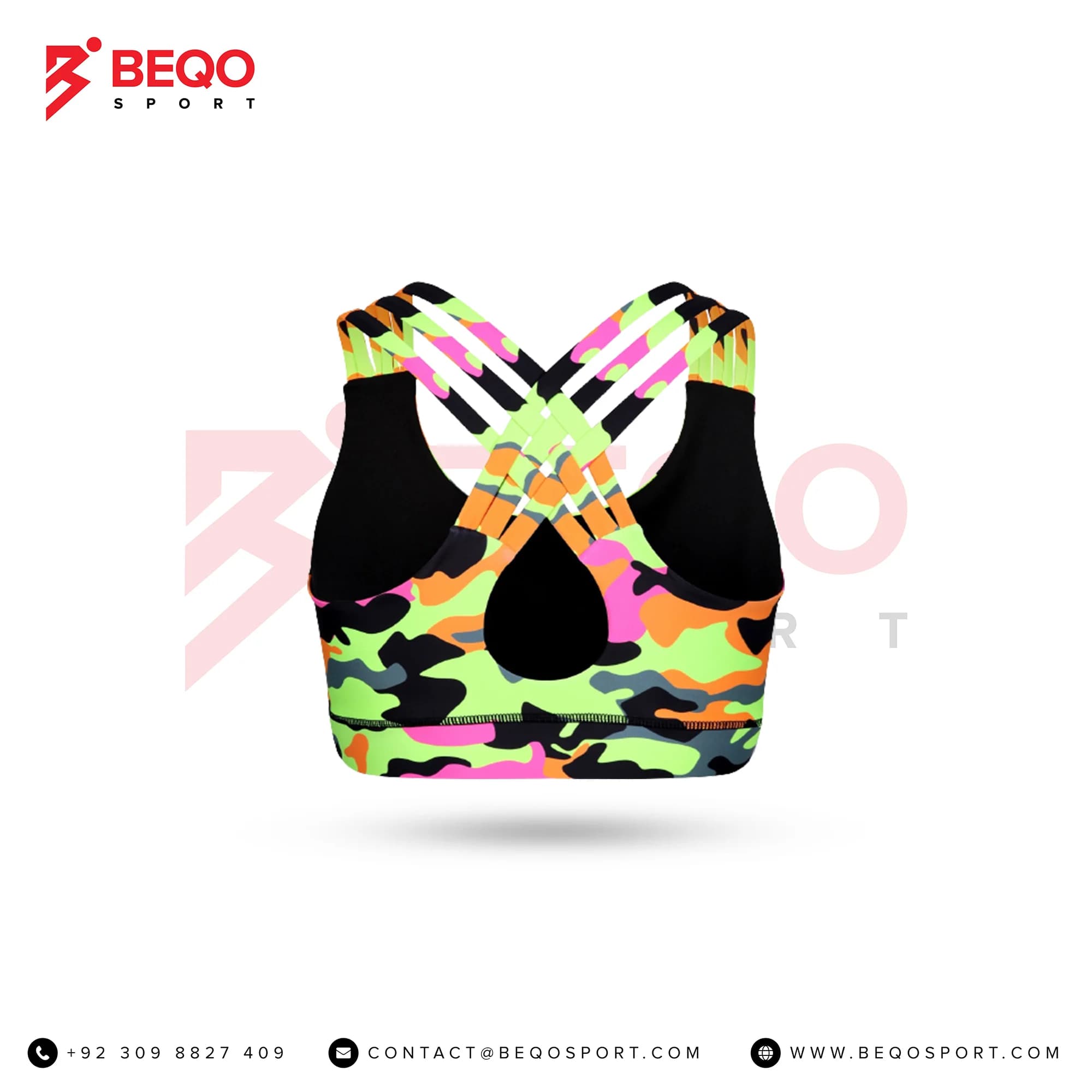 Fruit Salad Camo Sports Bras view 2